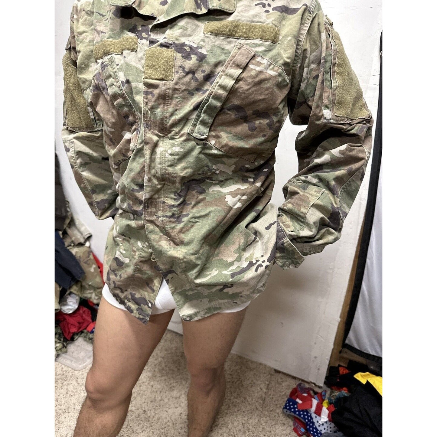 Men’s Ocp Army Combat Uniform Large Long Top Blouse Space Force