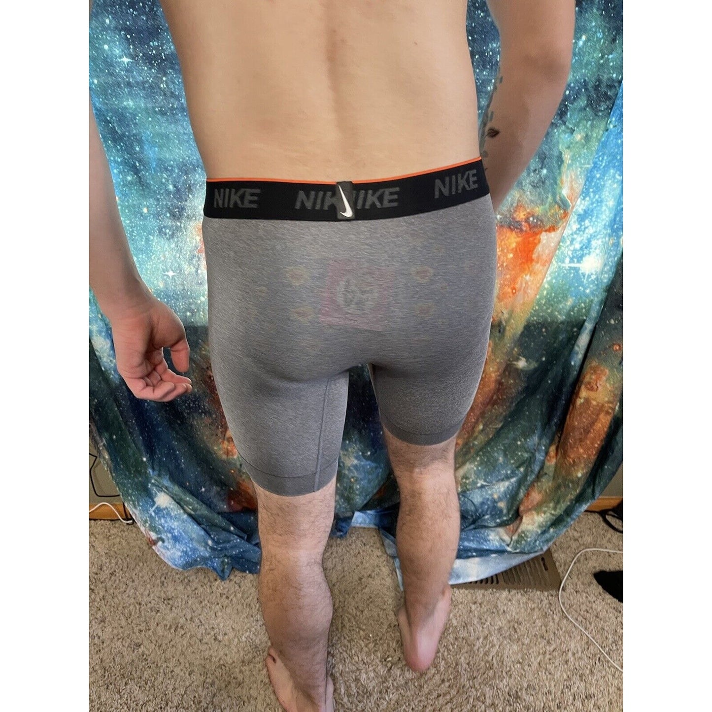 Nike Dri-Fit Mens Activewear Small Gray Athletic Compression Shorts New Unworn