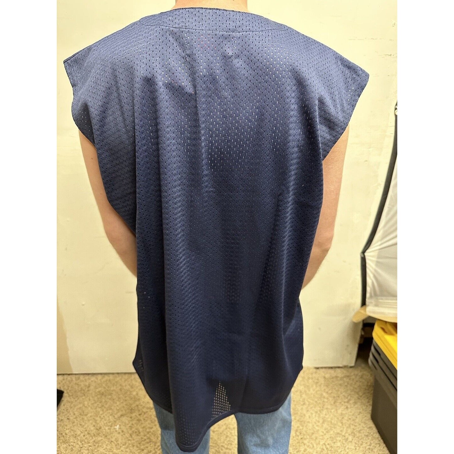 men’s team jersey dark blue team basics large button up