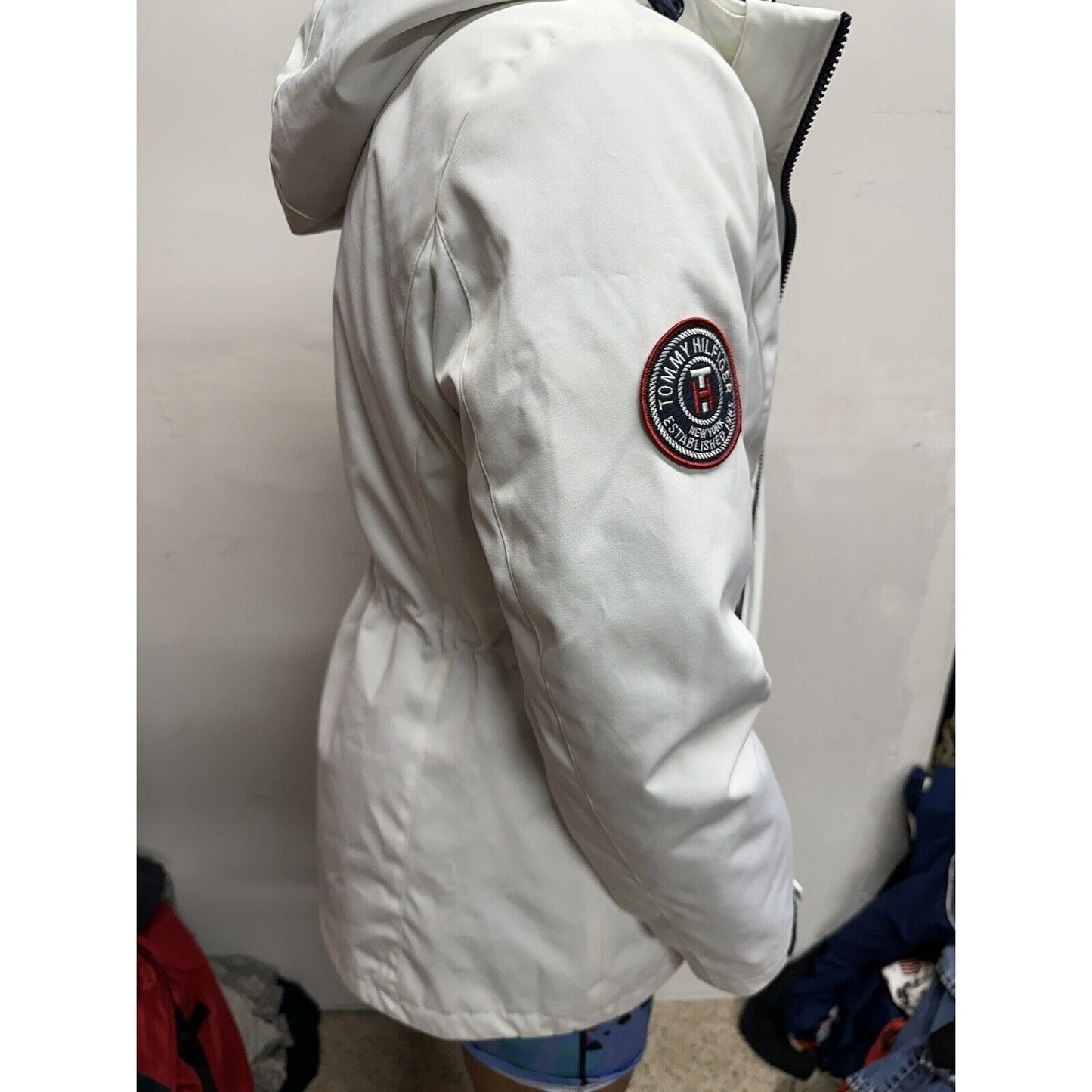 Tommy Hilfiger 3-in-1 All Weather Systems Anorak Jacket L White Navy Women Large