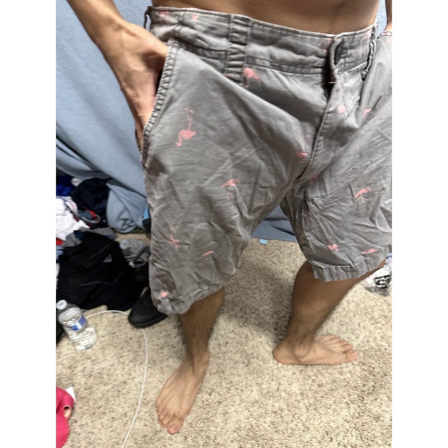 Men’s Gray Flamingo Aeropostale Shorts Size 32