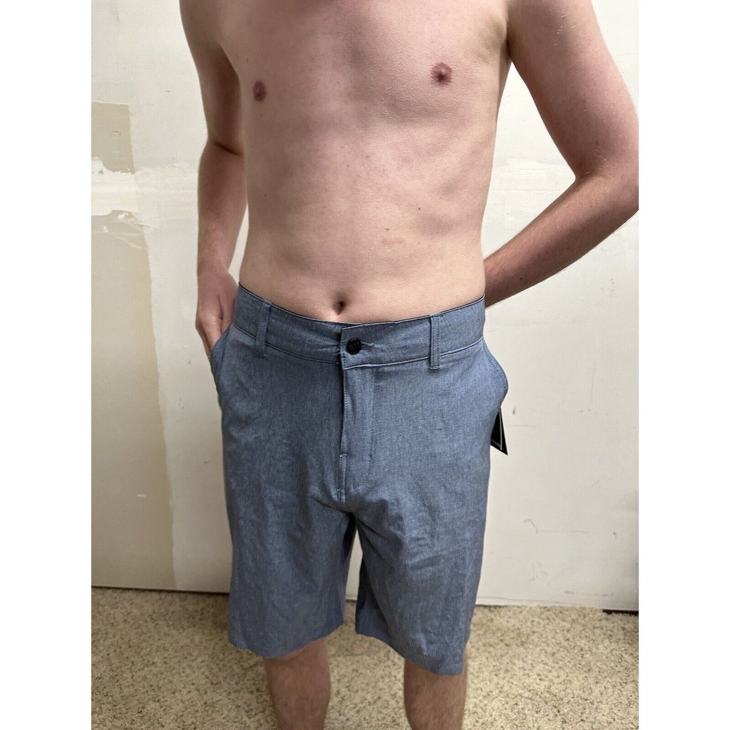 men’s trunks multi-functional size 36 gray blue shorts