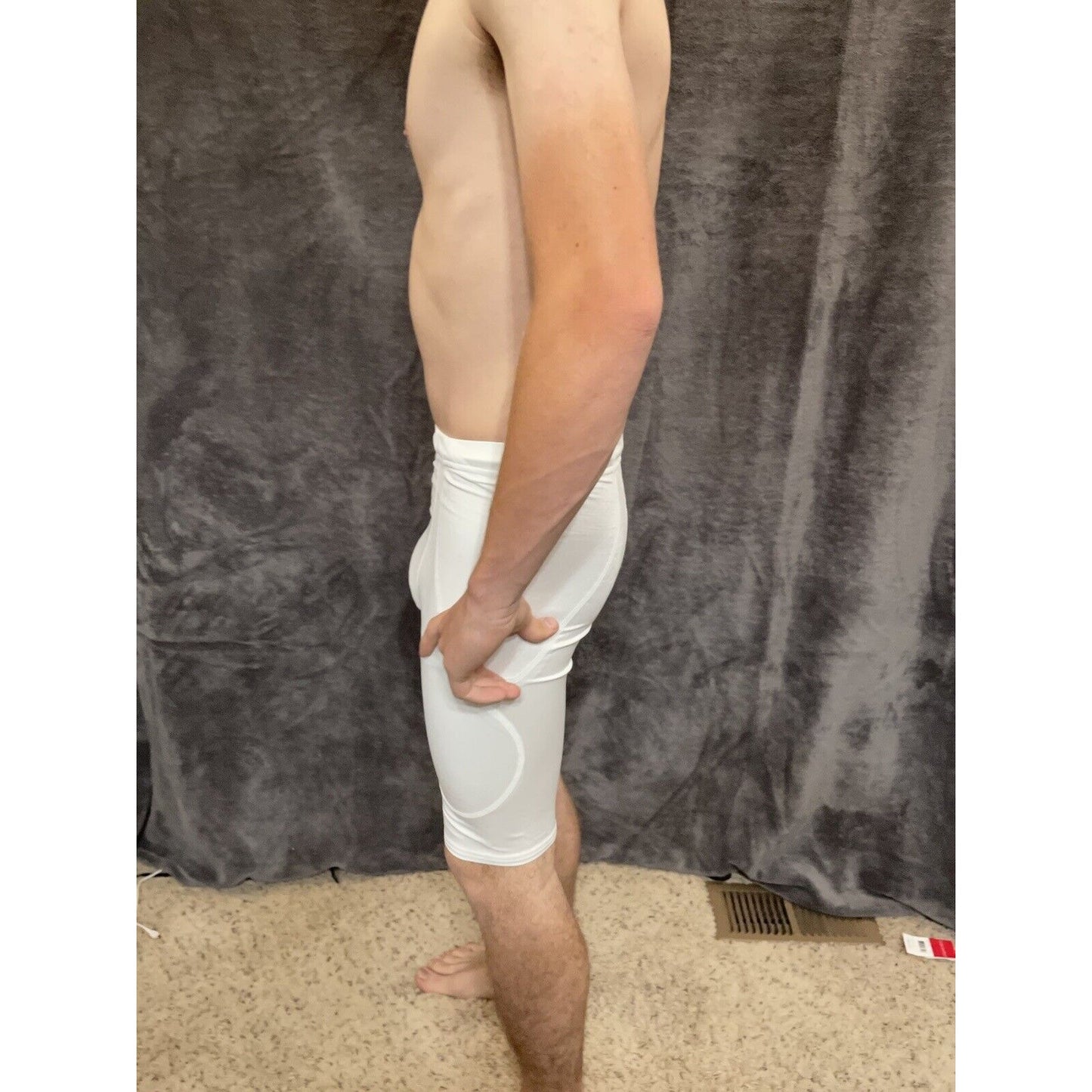 men's alleson athletic Large white football compression shorts
