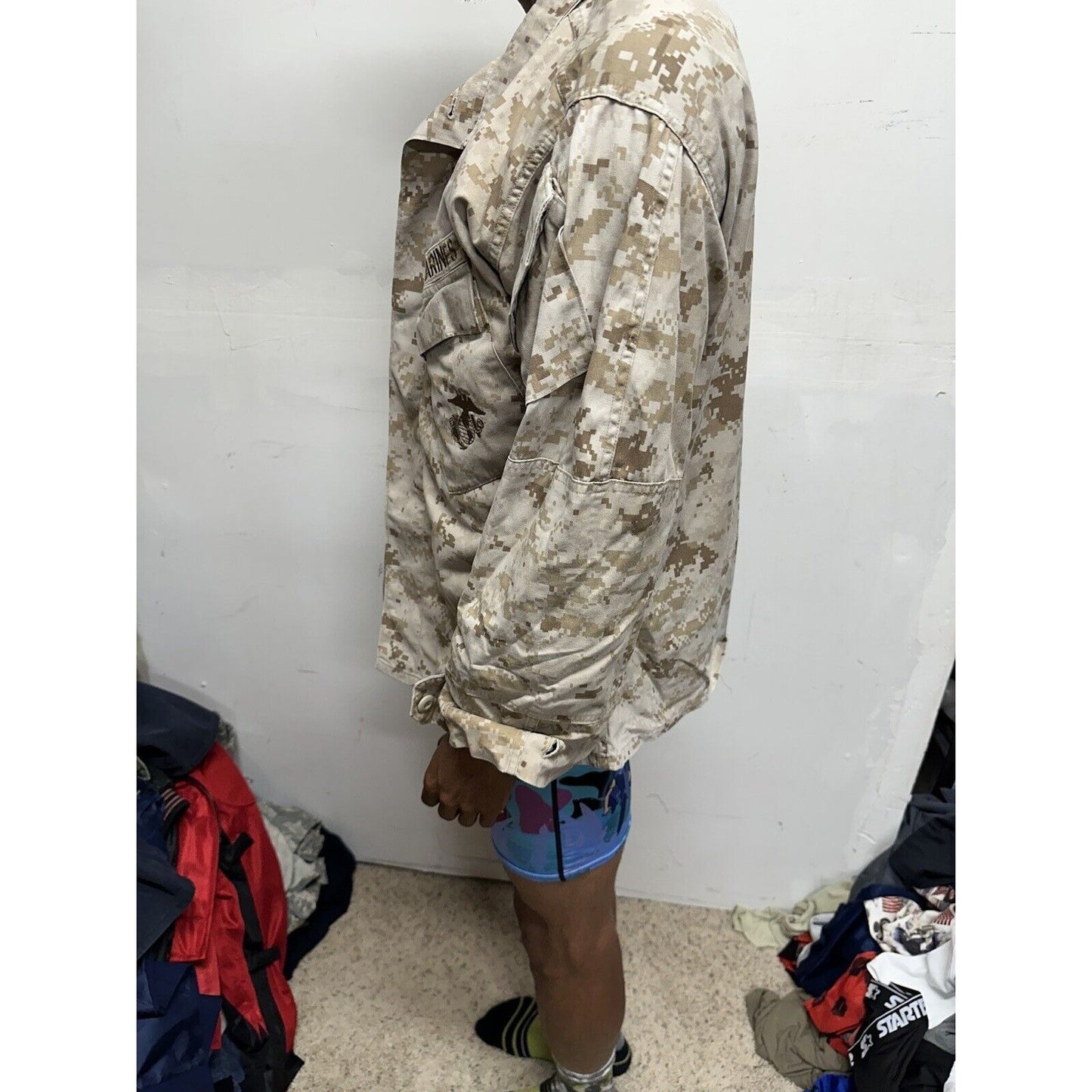 Men’s Medium Short Usmc Marines Blouse Top Uniform Desert Marpat
