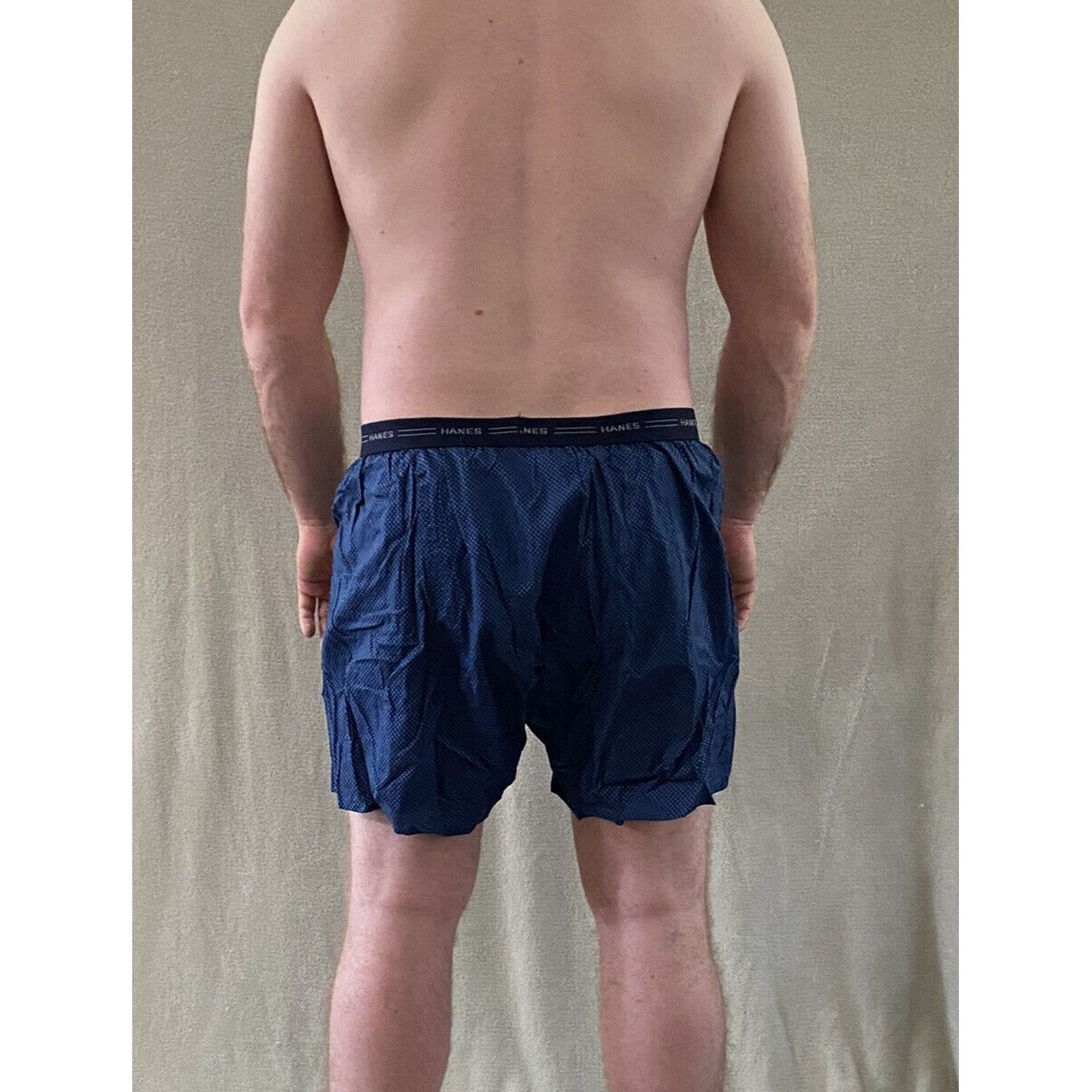 Hanes Men’s XL Blue Polkadots Cotton Boxer Shorts