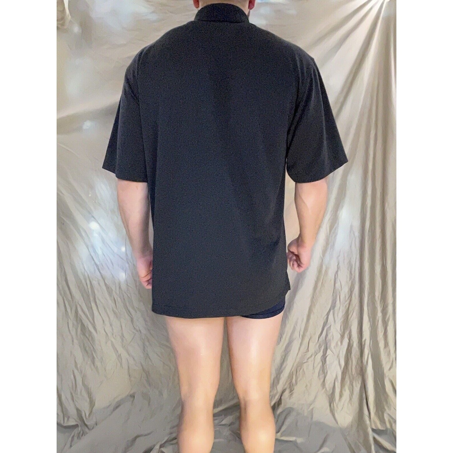men's black polo large port authority SAMC army