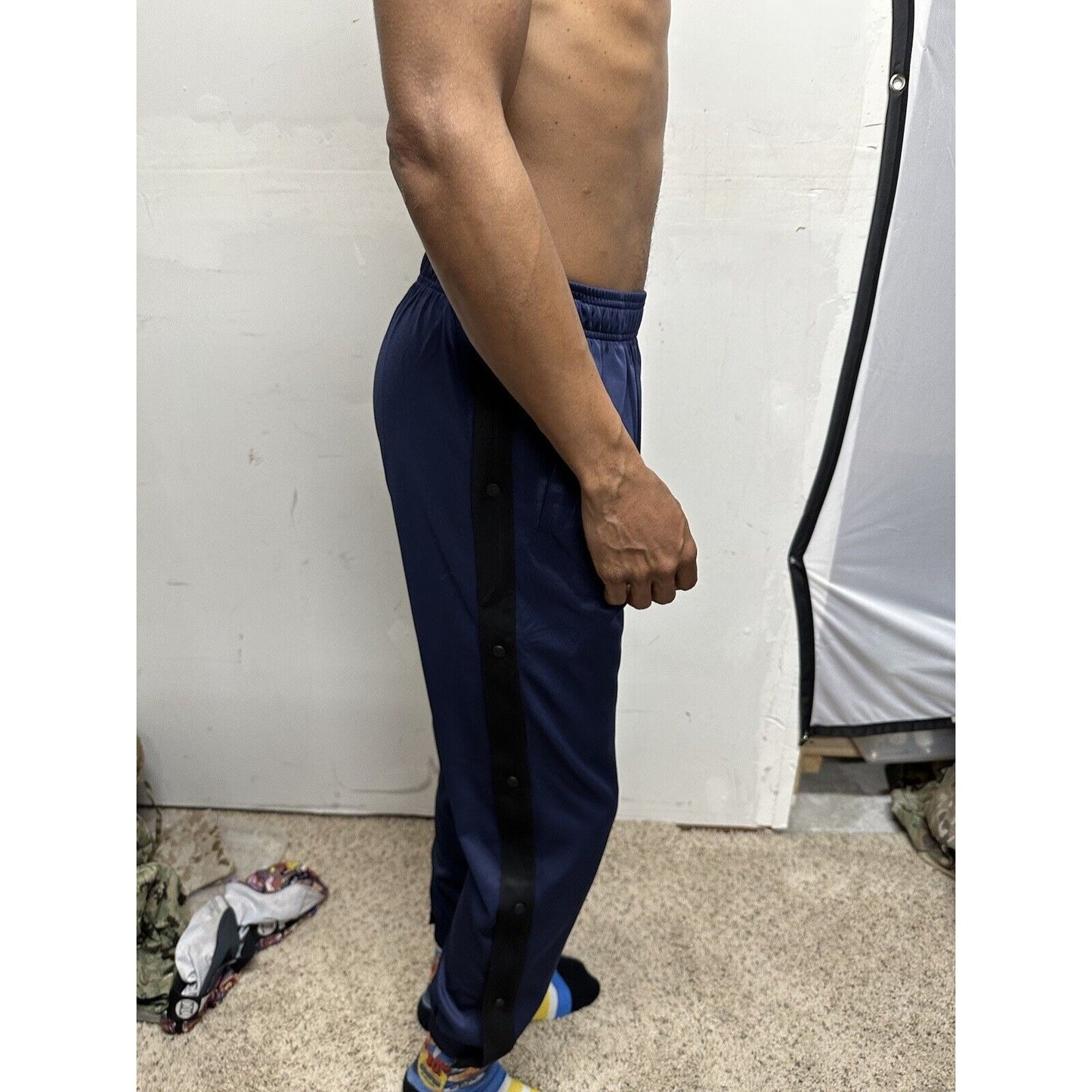 baleaf mens pants Snap Sides Track/basketball small blue