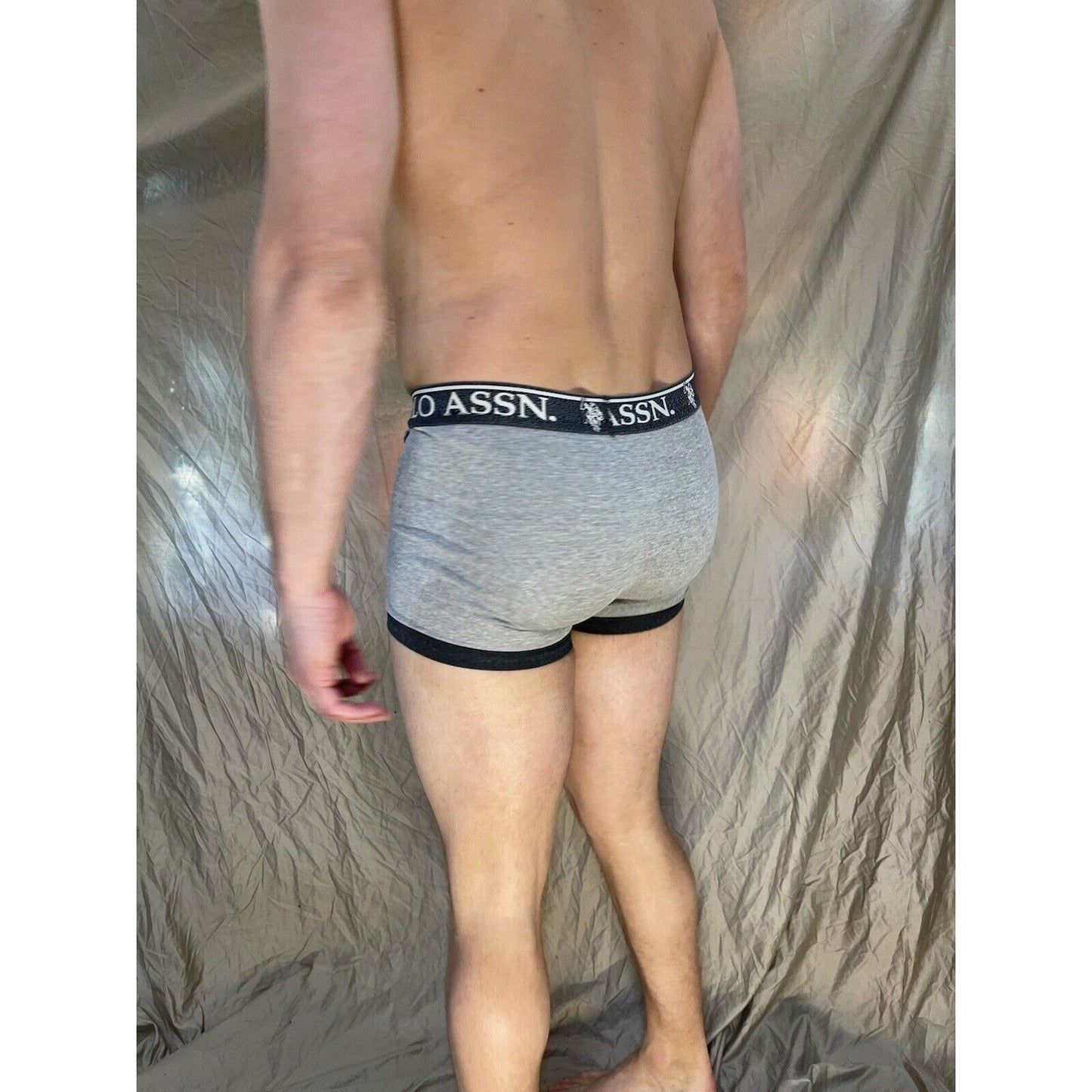 men's u.s. polo assn small Dark And Light gray boxer briefs