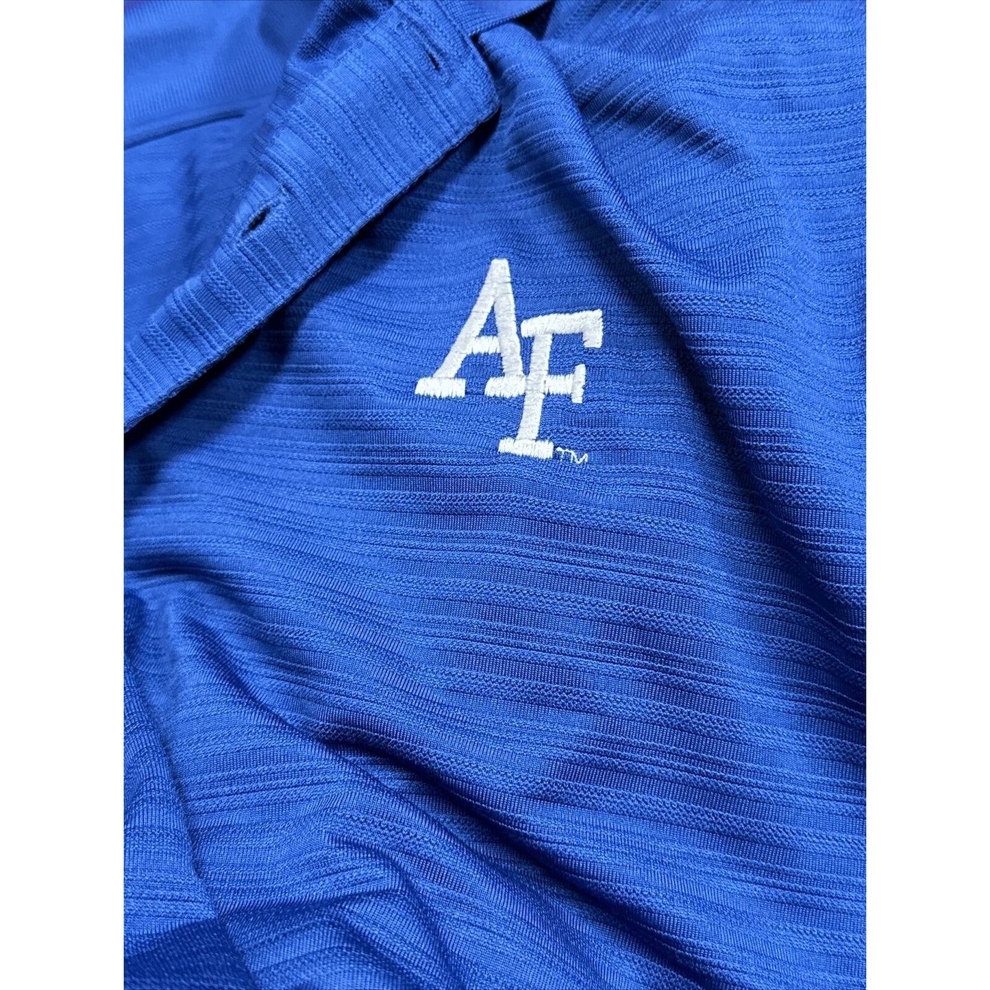 men’s blue af usafa air force polo shirt vansport medium