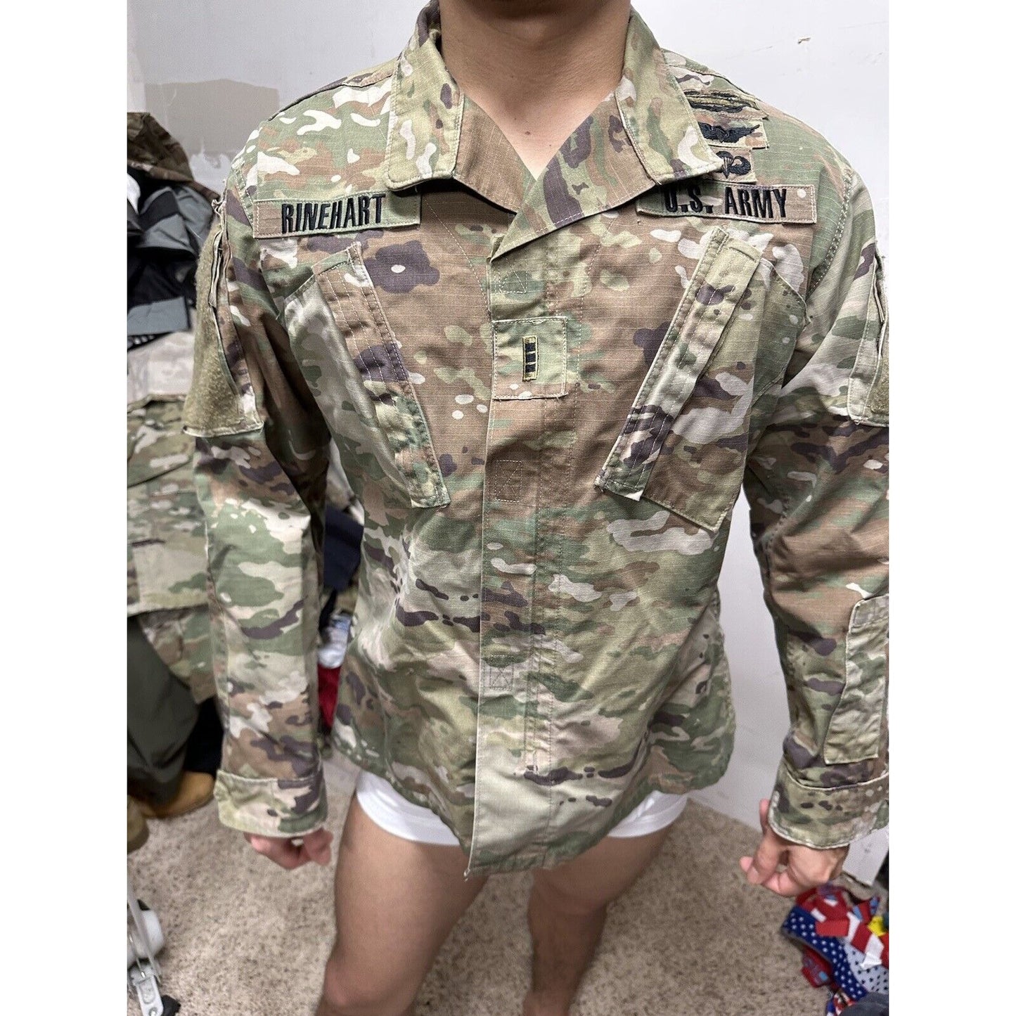 Men’s Warrant Officer Rank Ocp Top Blouse Army Air Force Combat Small Short