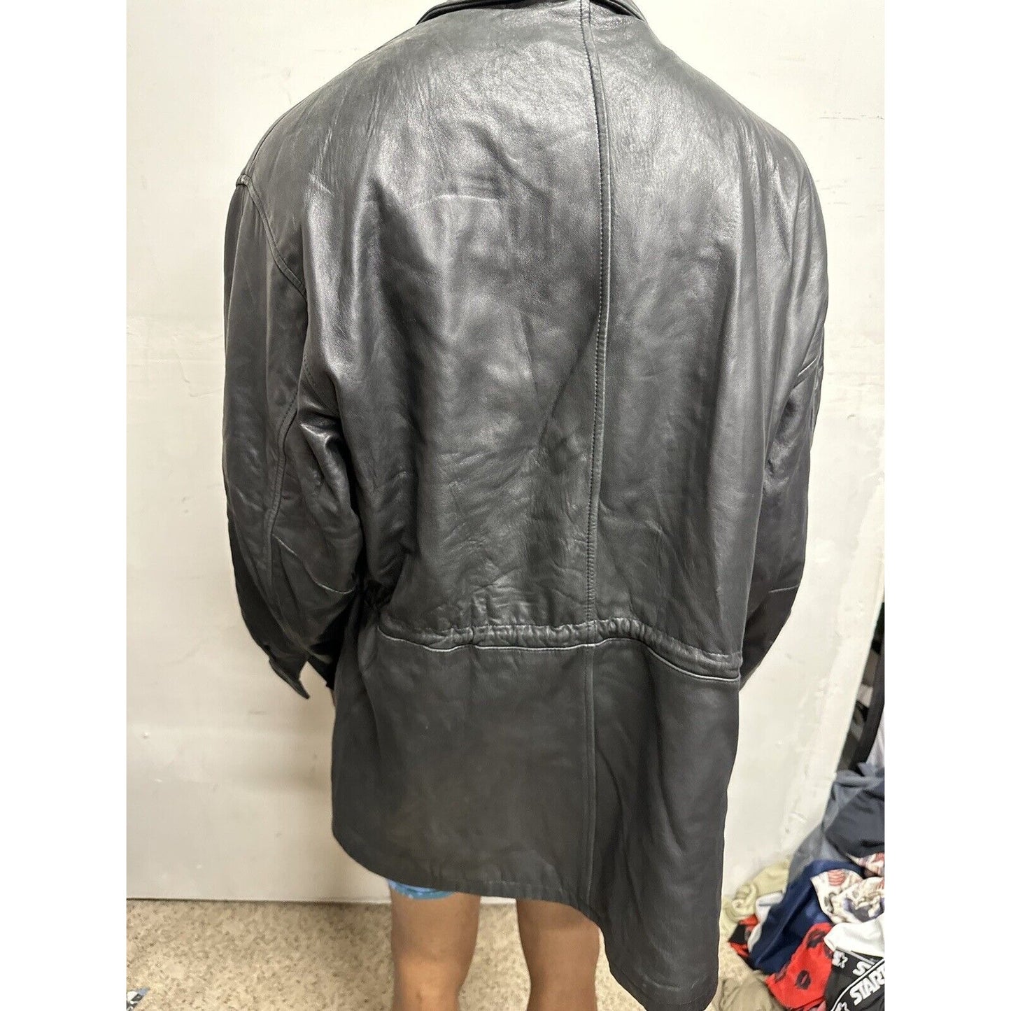 Men’s Large Black Bachrach Genuine Leather Jacket