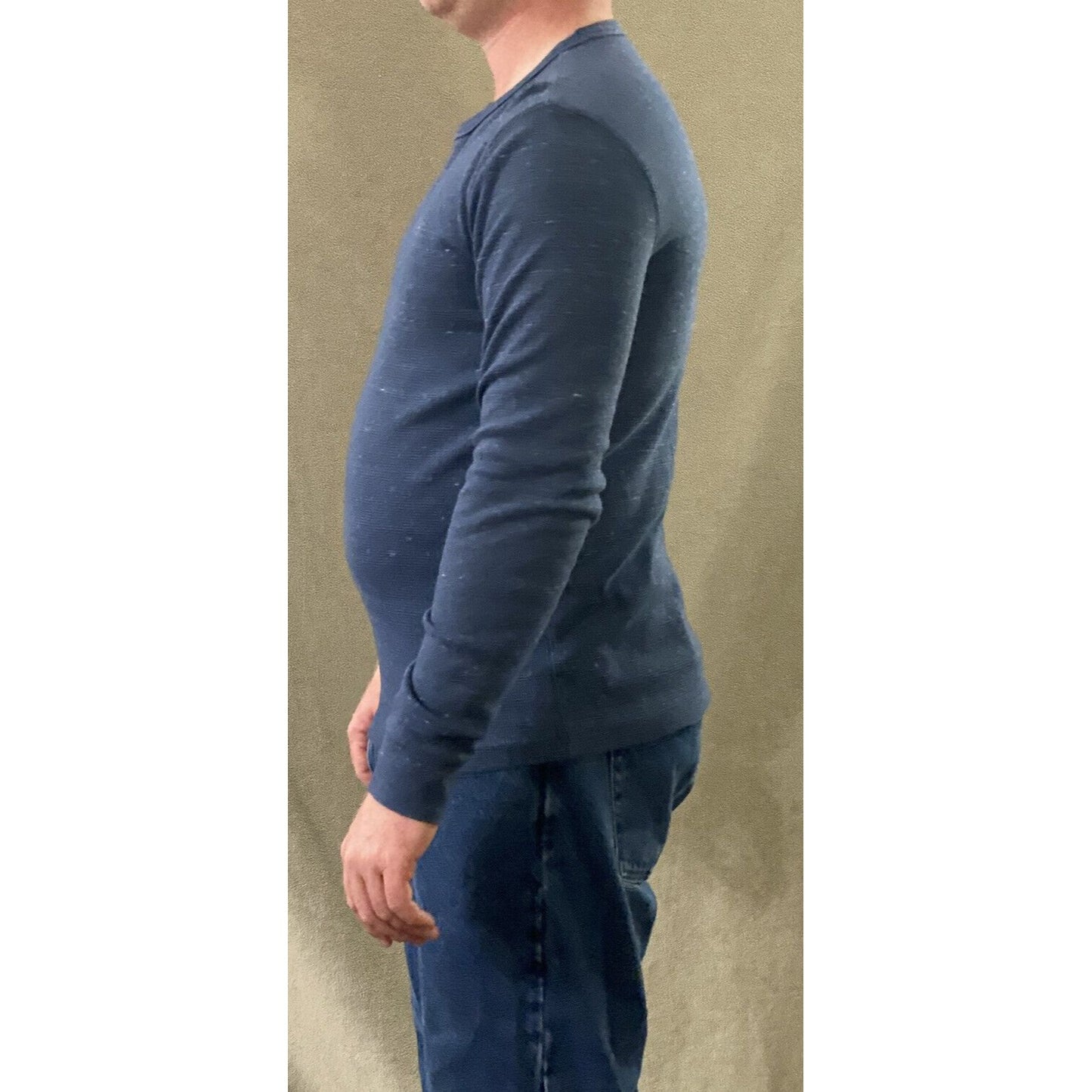 Sonoma Men’s Medium Midnight Blue Cotton-Blend Long Sleeves Pullover Sweater