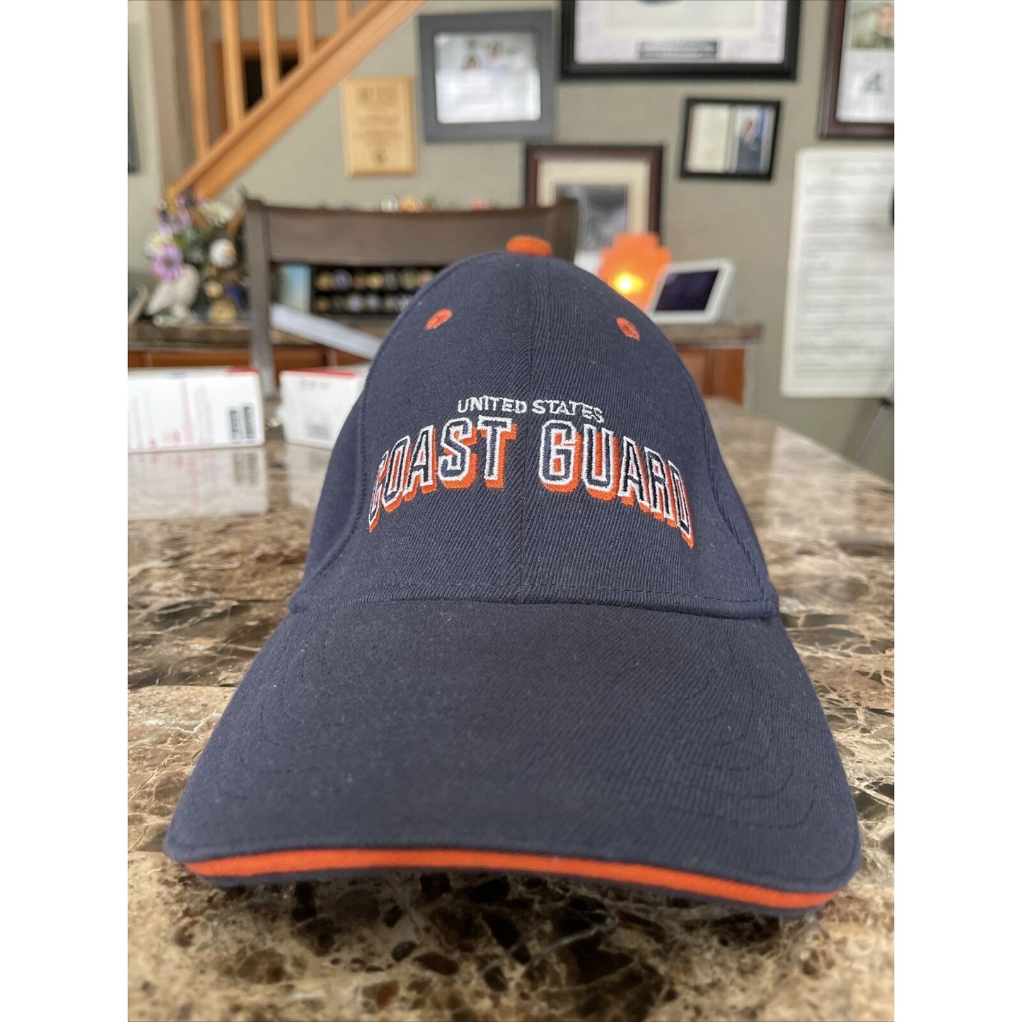 navy blue men’s united states coast guard ballcap hat oarsman 913