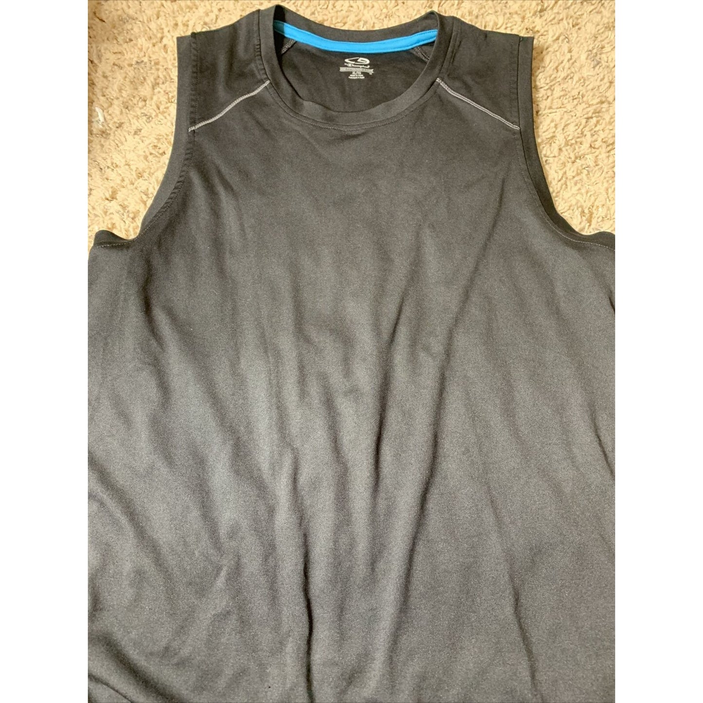 Champion Black Tank Top Singlet Running Workout Mens Activewear XL