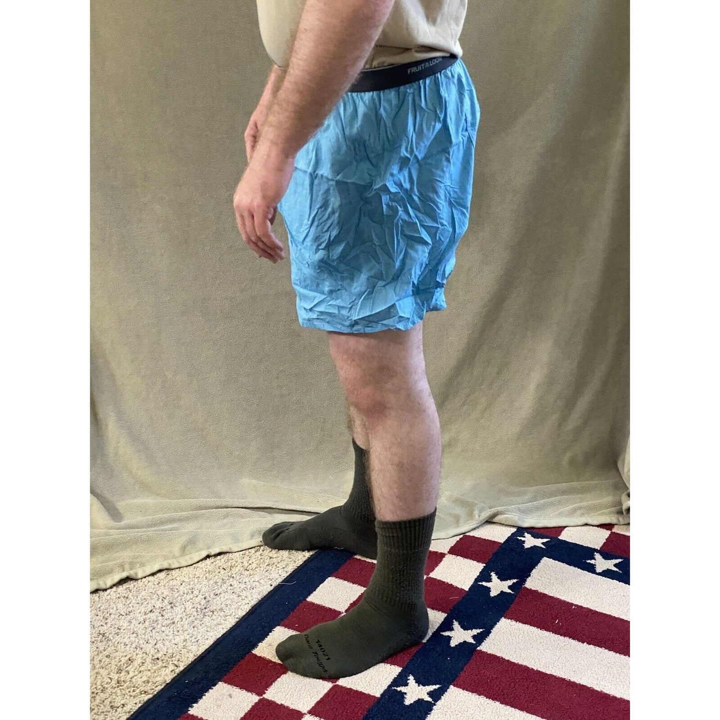 Fruit Of The Loom Men’s XL Sky Blue Cotton-blend Boxer Shorts New