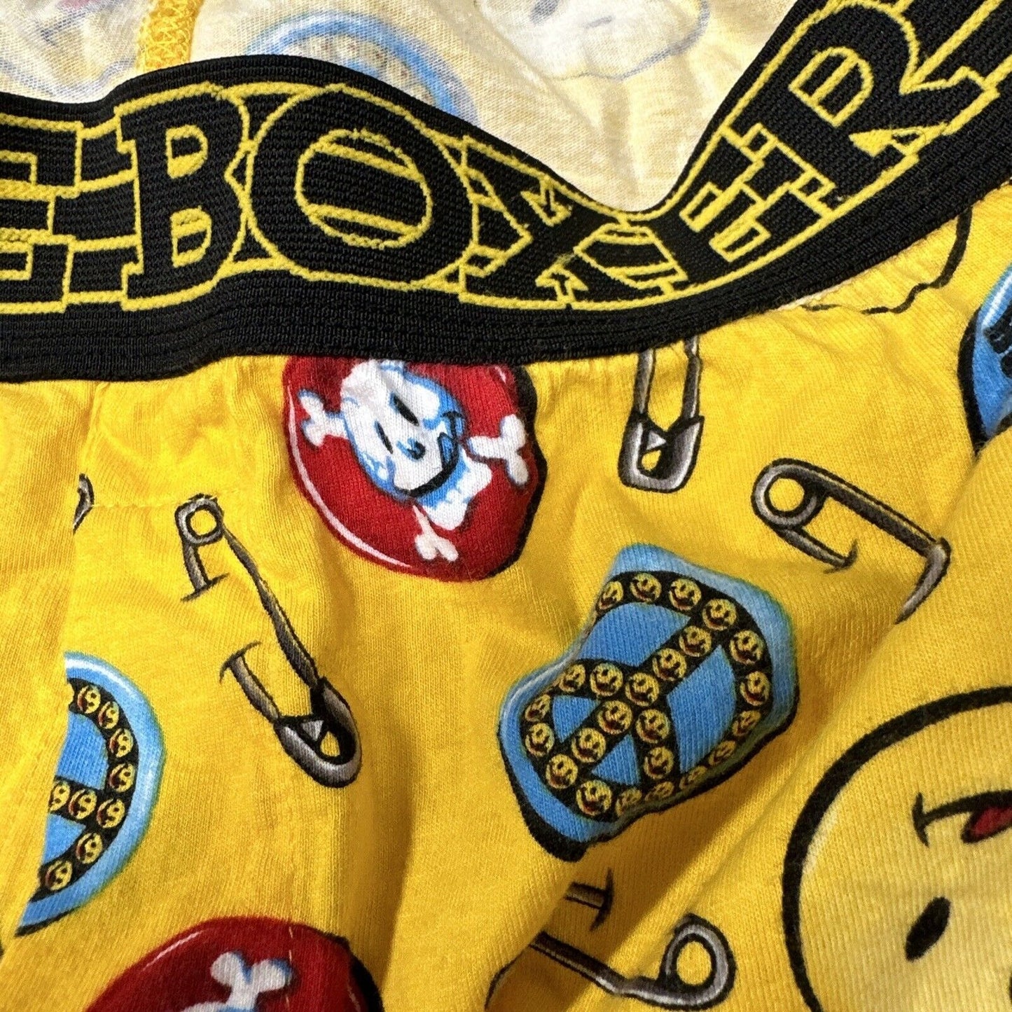 Men’s Medium Yellow Joe Boxer Shorts Smiley Face Emoticon