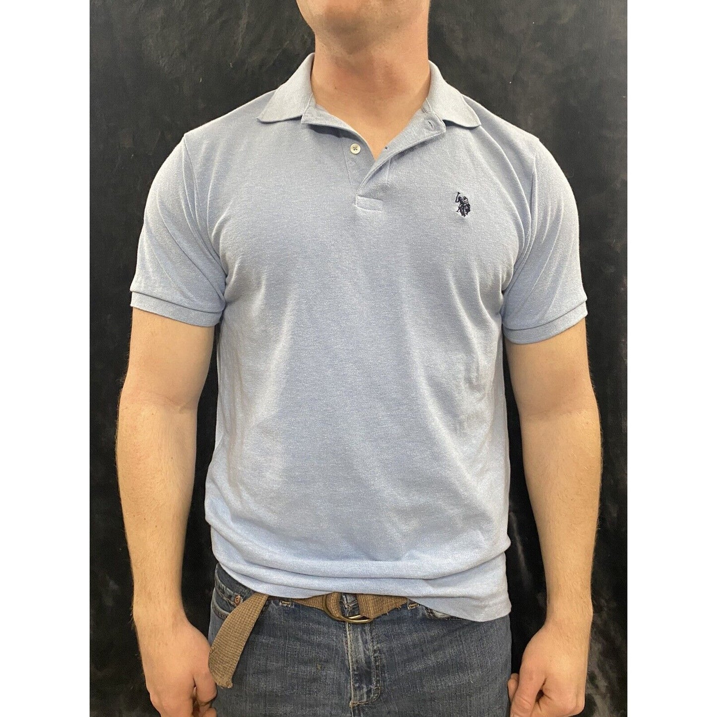US Polo Assn. Men’s Medium Sky Blue Short Sleeves Polo Shirt