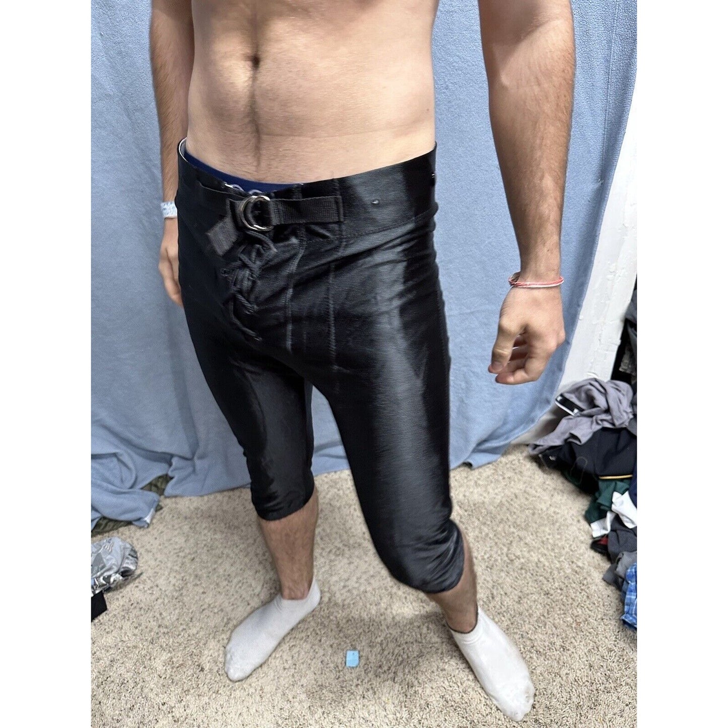 Men’s Black XL 34-36 Polyester Football Pants
