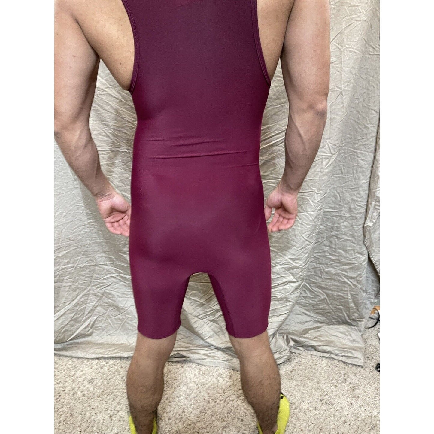 Men's XS wrestling singlet maroon