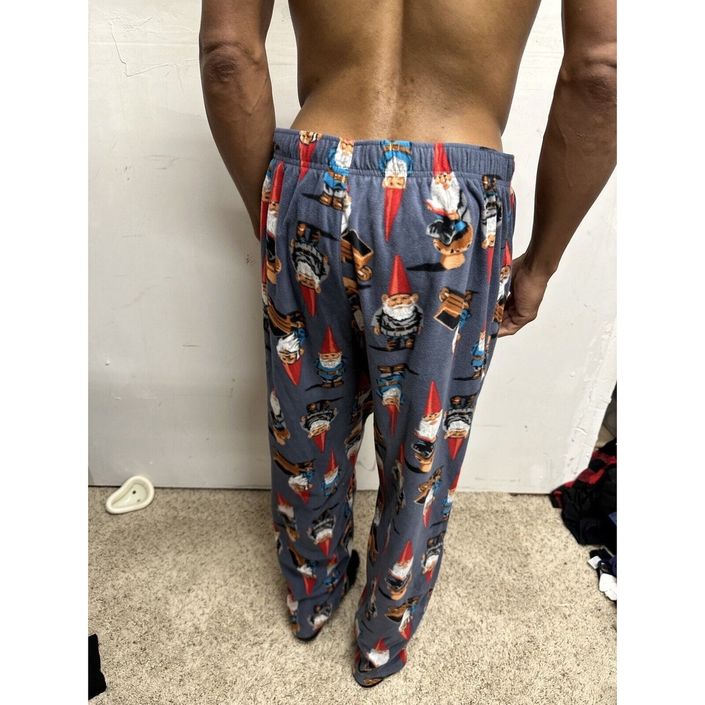 Men’s Large Gnome Wheelbarrow Lounge Pants Sleepwear