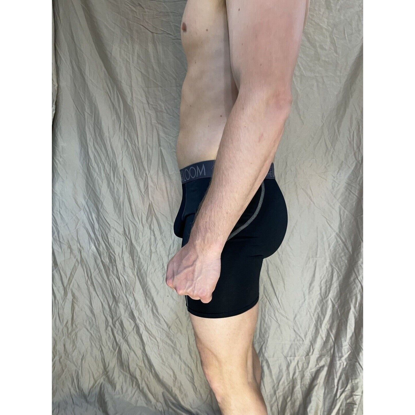 men's fruit of the loom XL compression boxer briefs breathable Black