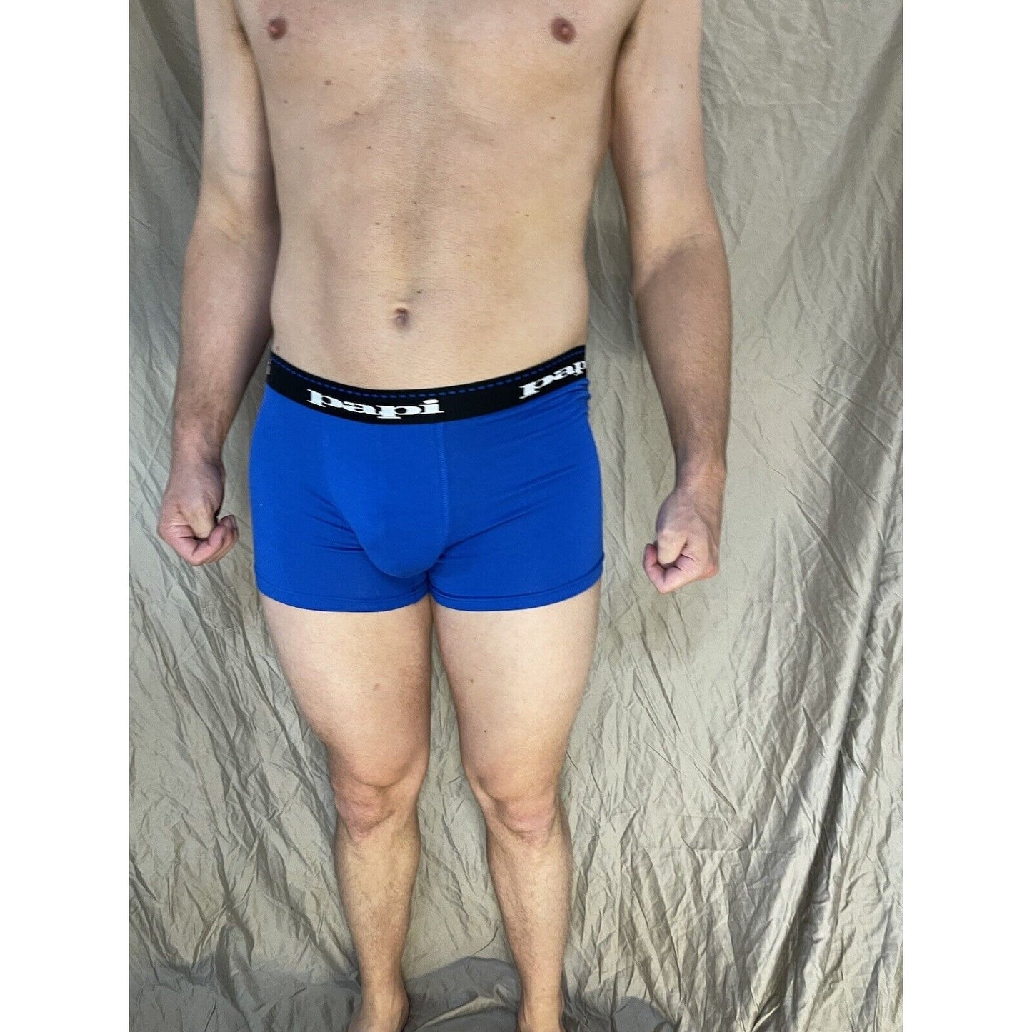 men's papi small blue trunk style boxer brief