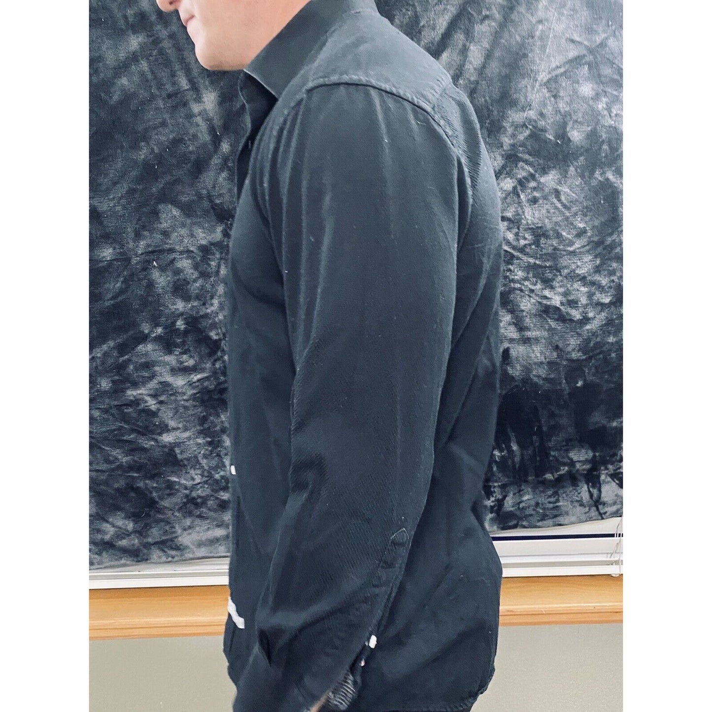 English Laundry by Christopher Wicks Men's Dress Shirt Size 16 1/2 32/33 Black
