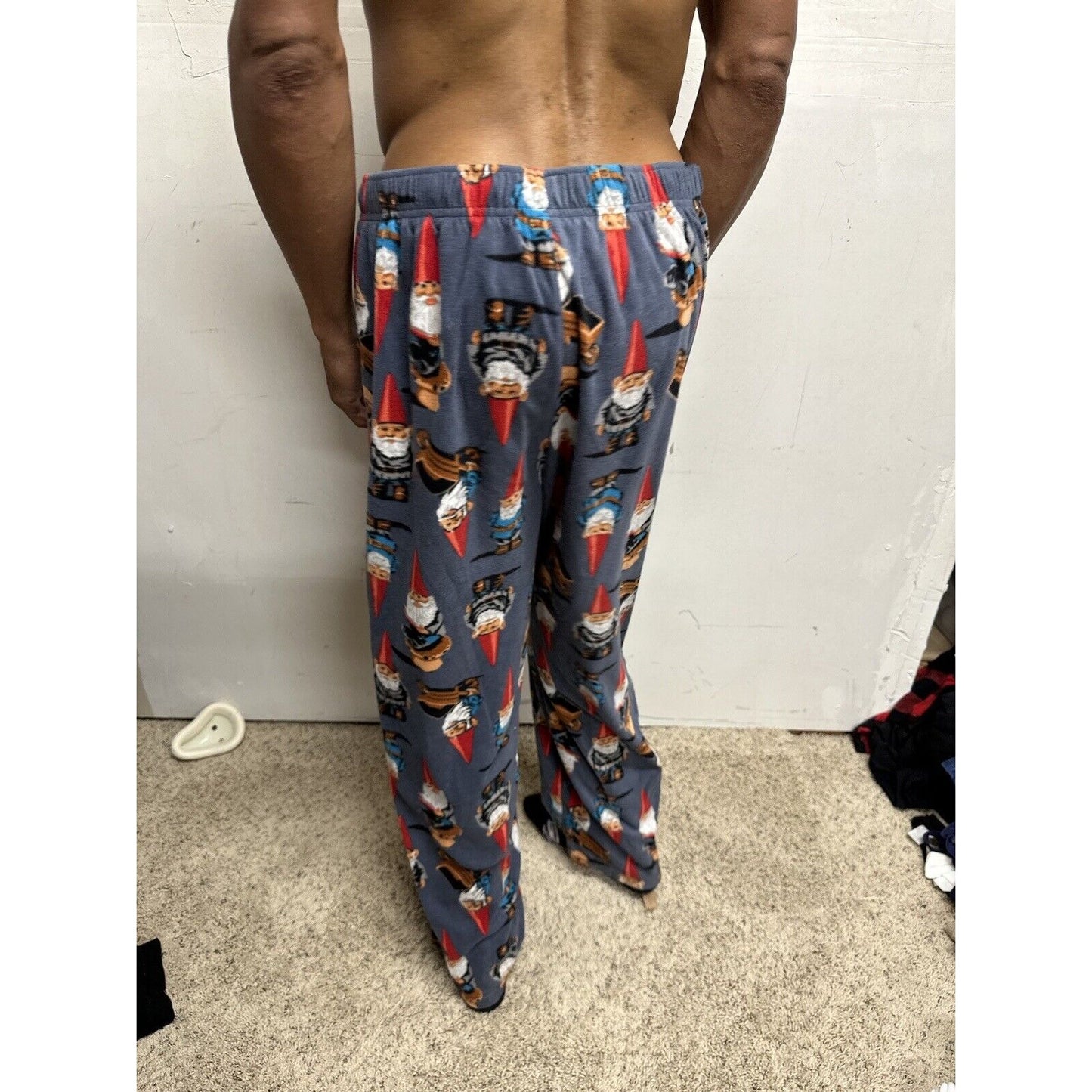 Men’s Large Gnome Wheelbarrow Lounge Pants Sleepwear