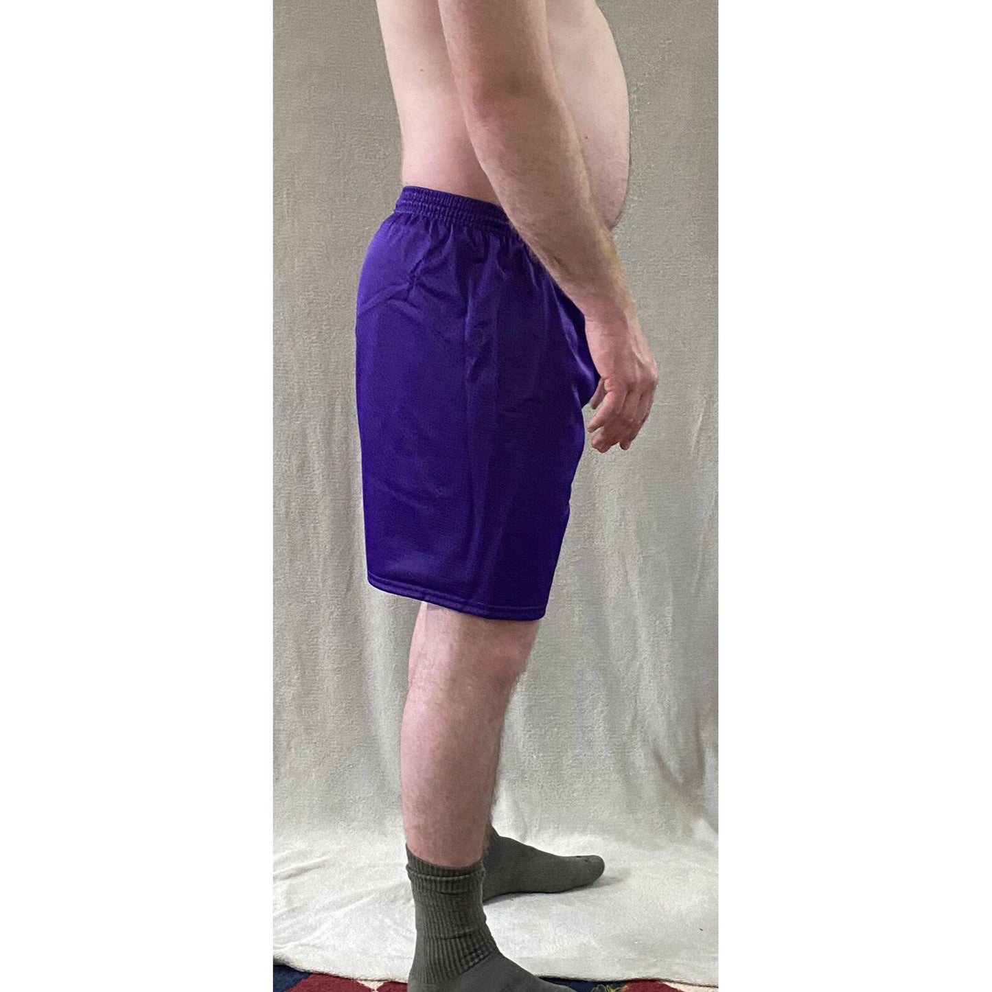 Soffe Men’s Medium Purple Basketball Training Polyester Mesh Shorts