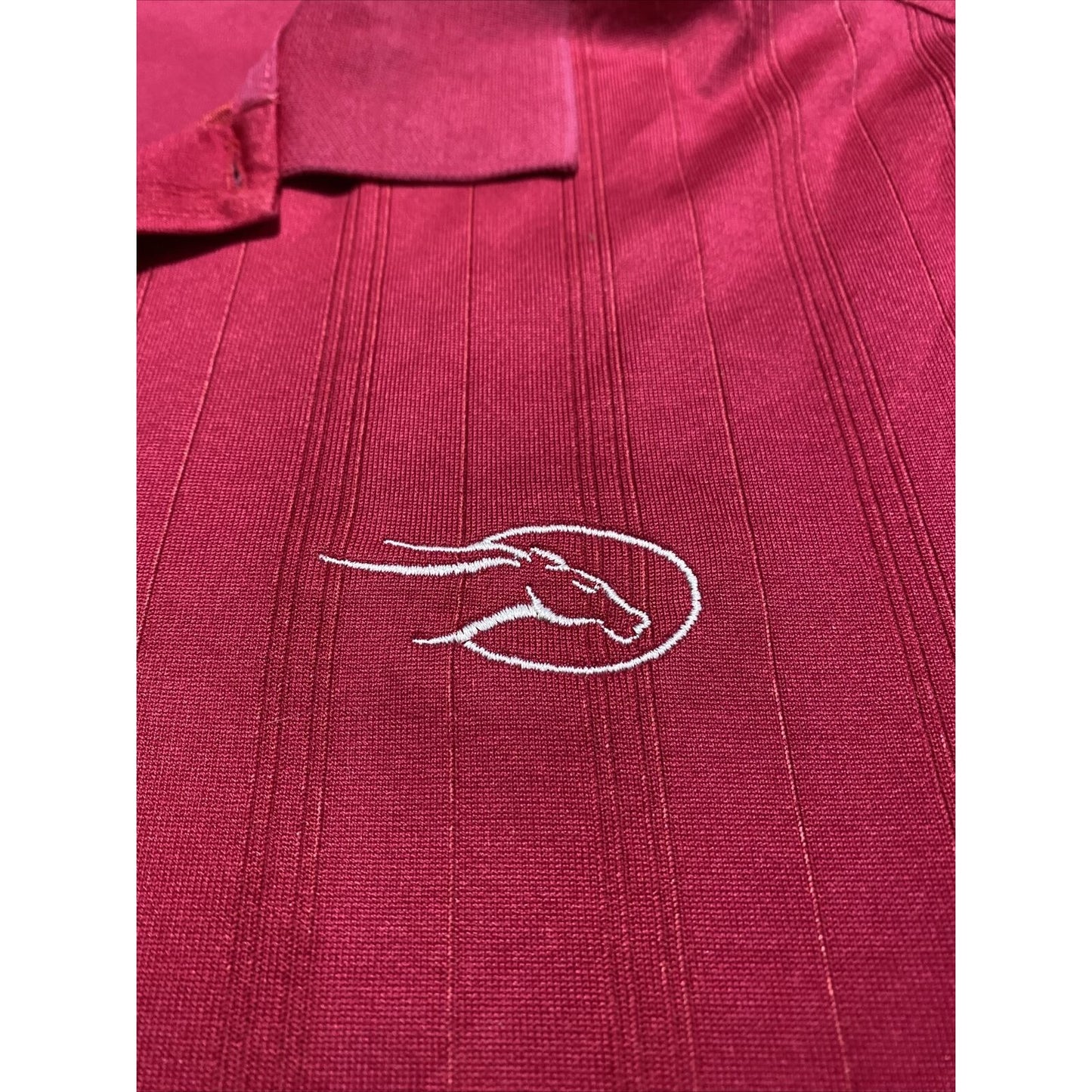 Nike Fit-Dry Tiger Woods Collection Men’s Large Red Horse Logo Golf Polo Shirt