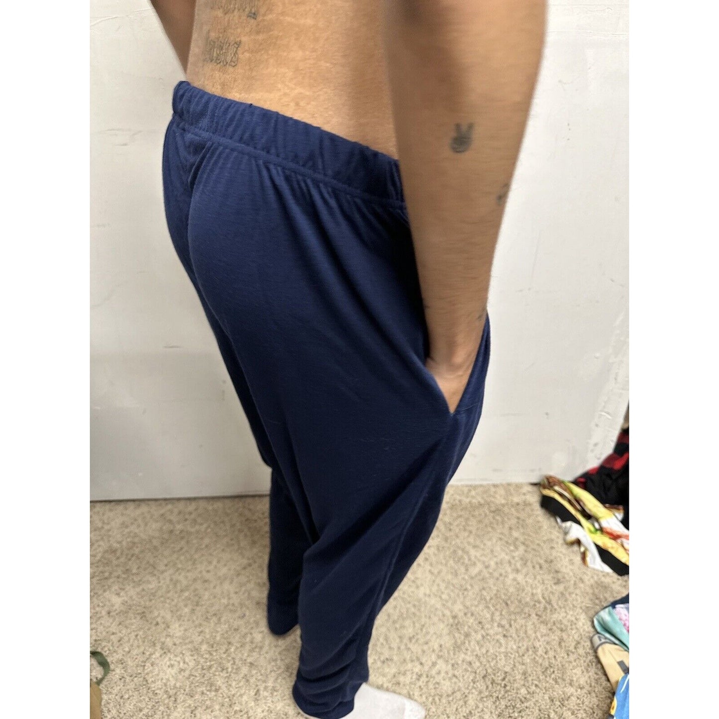Men’s Dark Blue Collections Lounge Pants Sleep Wear Large