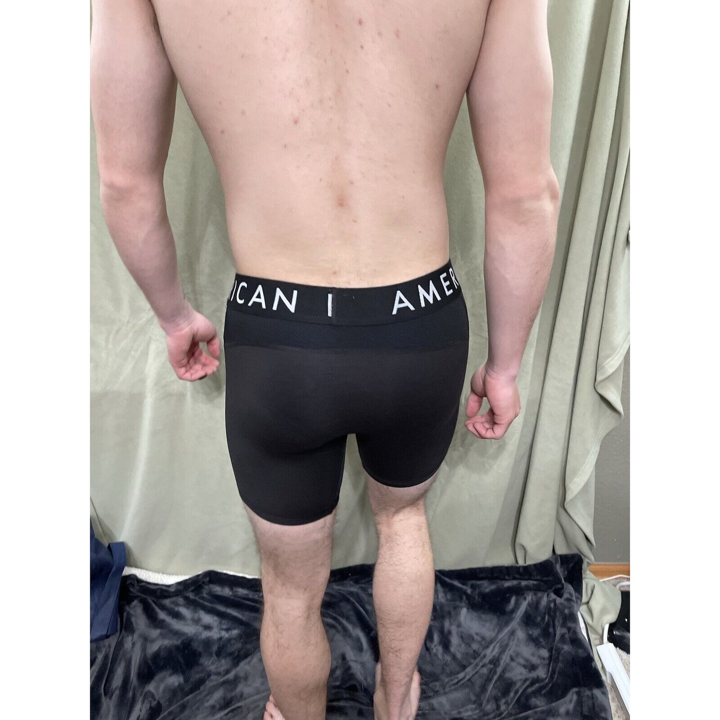 Men’s Black American Eagle Flex Mesh Compression Shorts Medium New