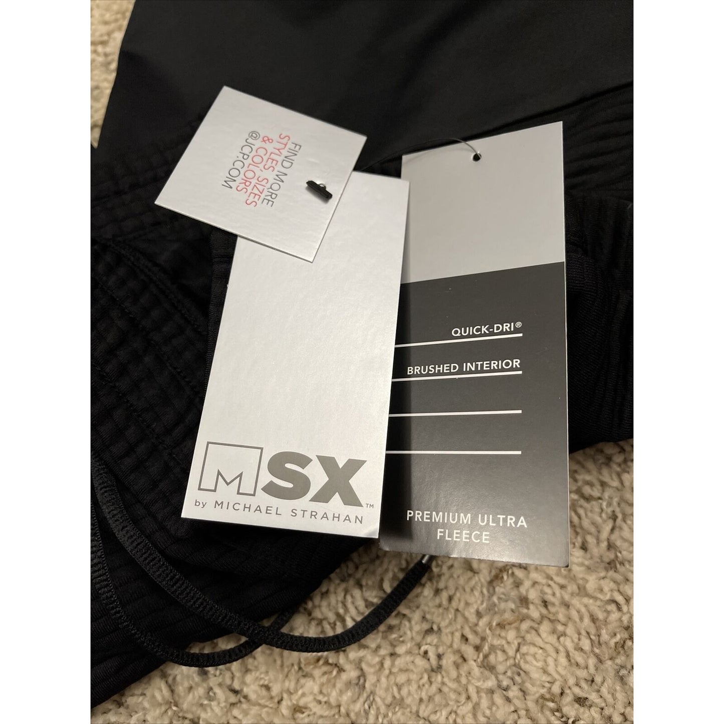 Michael Strahan Black Quick-Dri premium ultra fleece shorts