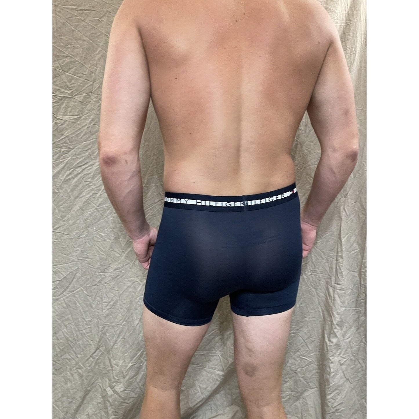 men's tommy hilfiger small dark blue compression boxer briefs