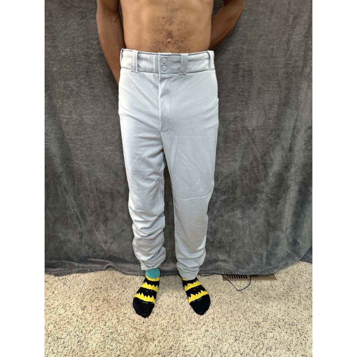 Men’s Gray Wilson Large Baseball Pants