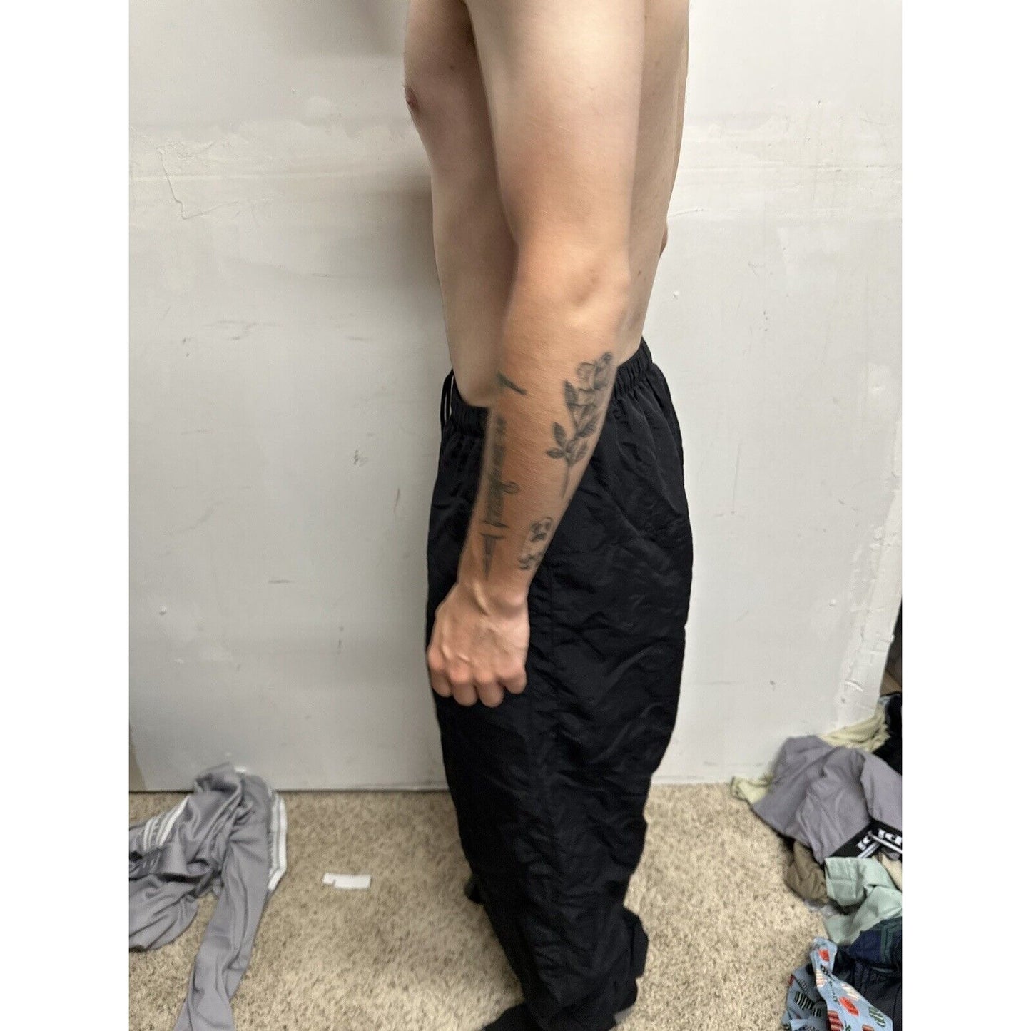 Men’s Army Pants - No Logo - XL Long Black Pt Uniform Bottoms PFU