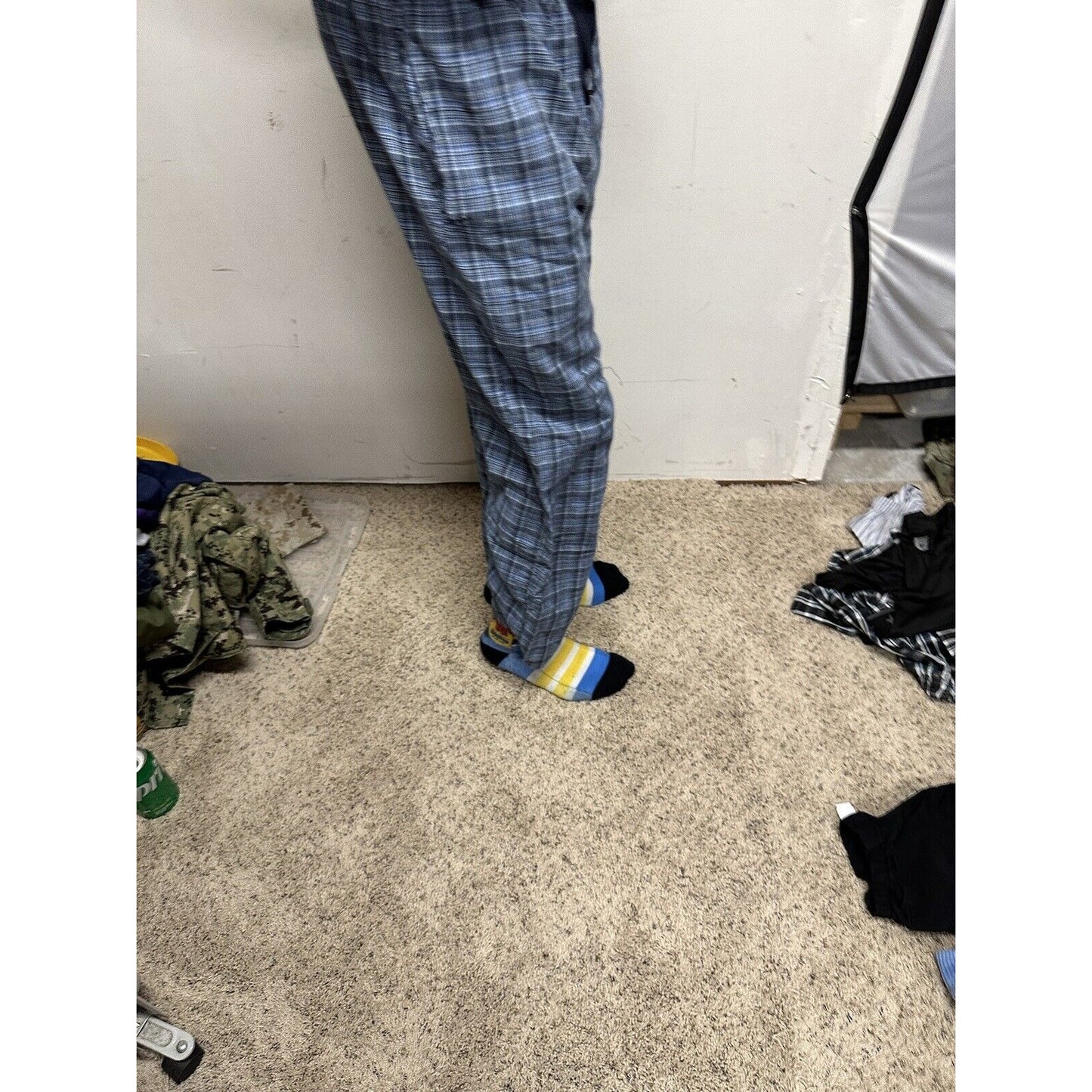 Men’s Blue Plaid Hathaway Sport Small Lounge Pants Pajamas