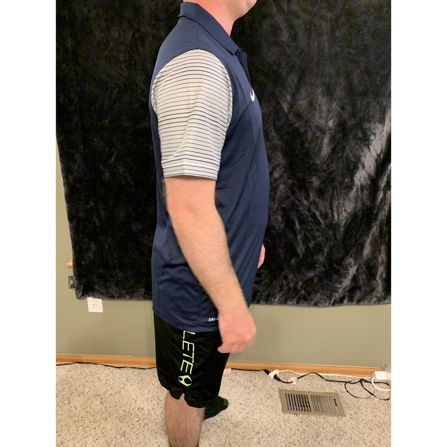 Nike Polo Shirt Men’s Navy Dri Fit Large