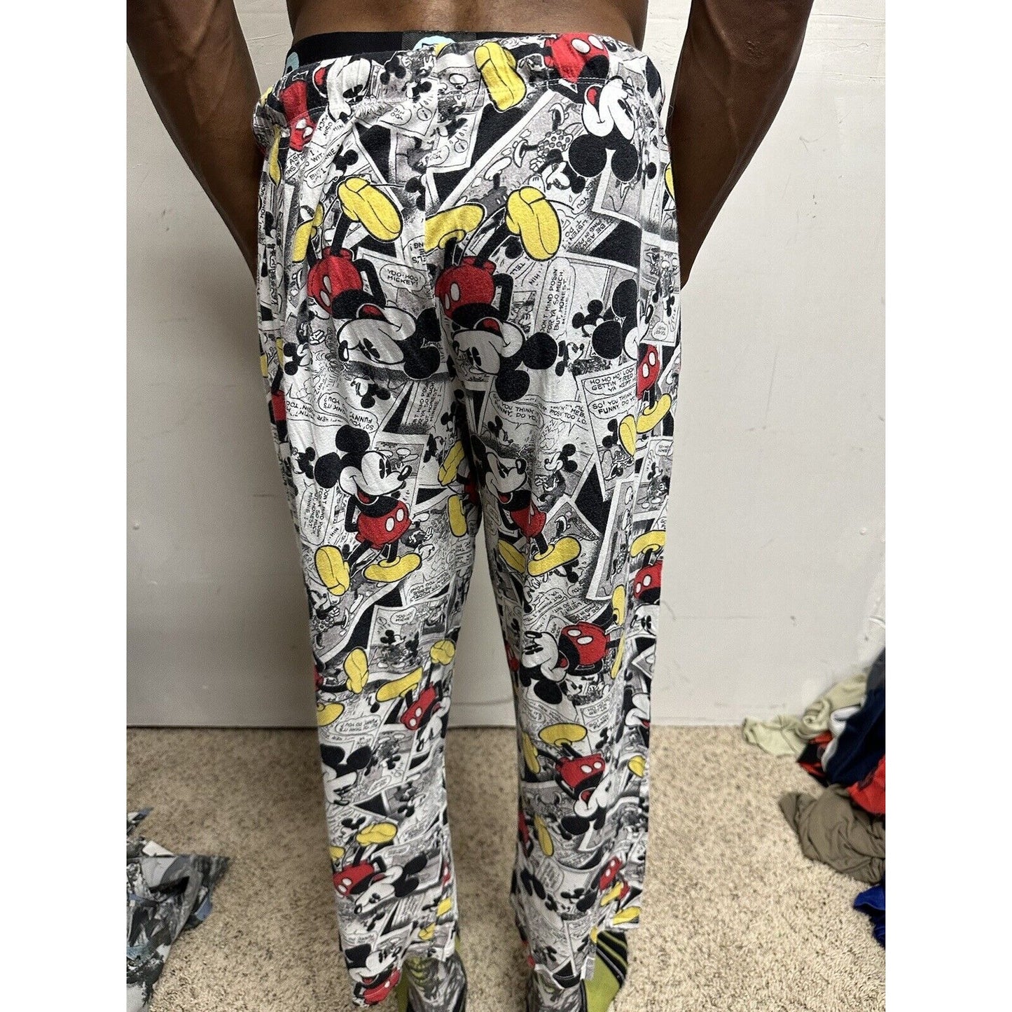 Boys Disney Large 12-14 Mickey Mouse Sleepwear Pajama Bottoms No Pockets