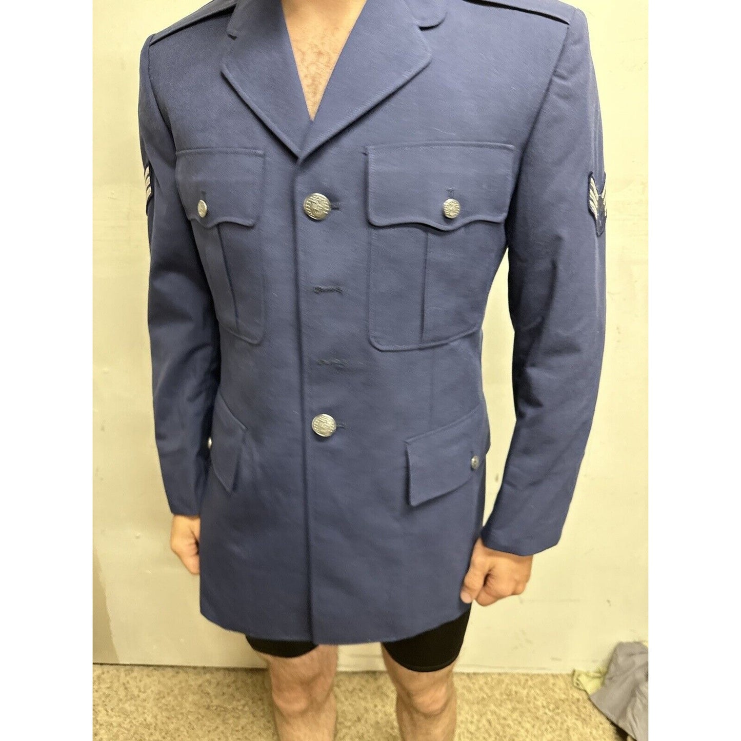 Men’s 40R USAF Air Force Service Coat Navy Blue Uniform