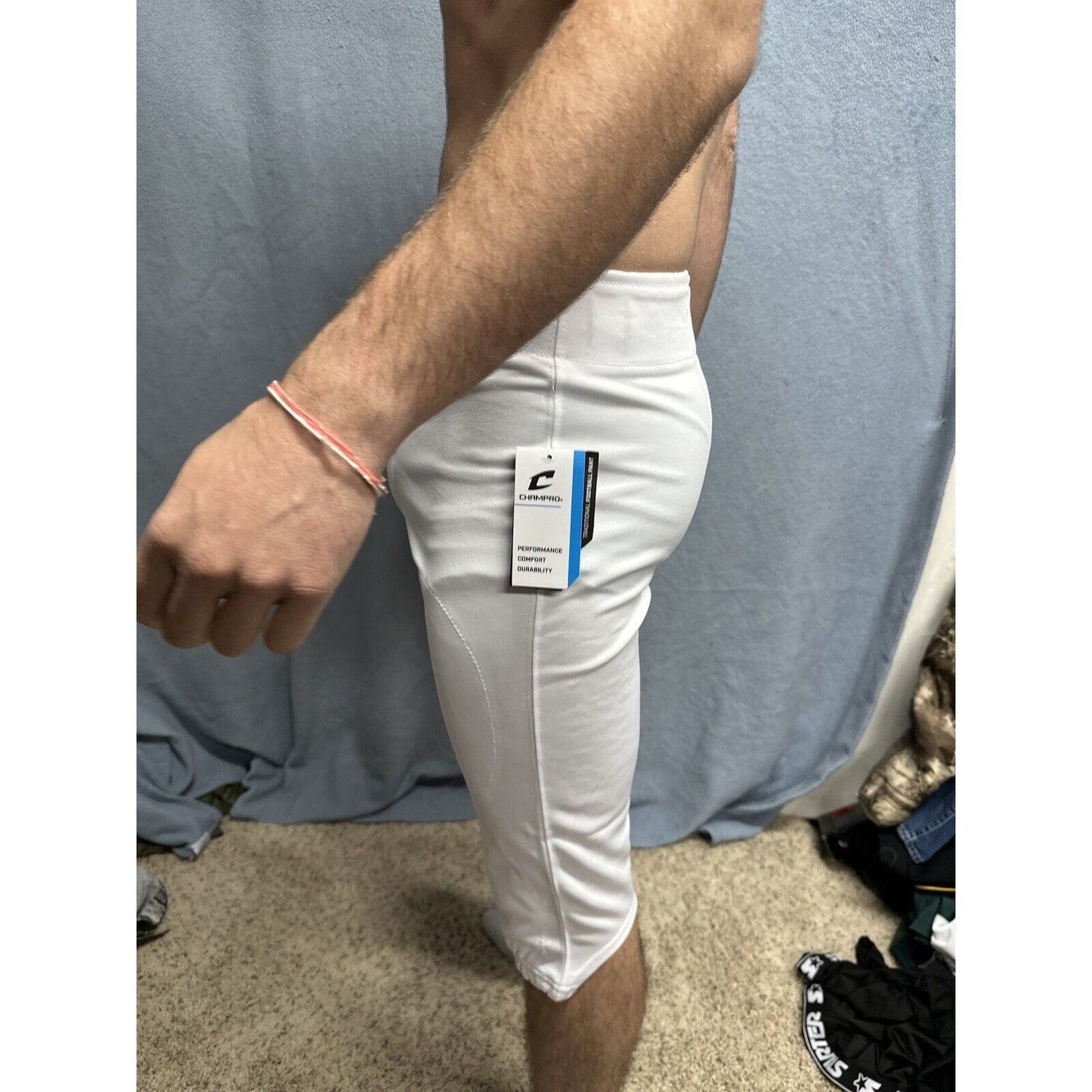 Champro Touchback Non-Integrated (No Pads) Football Pants Adult Medium White