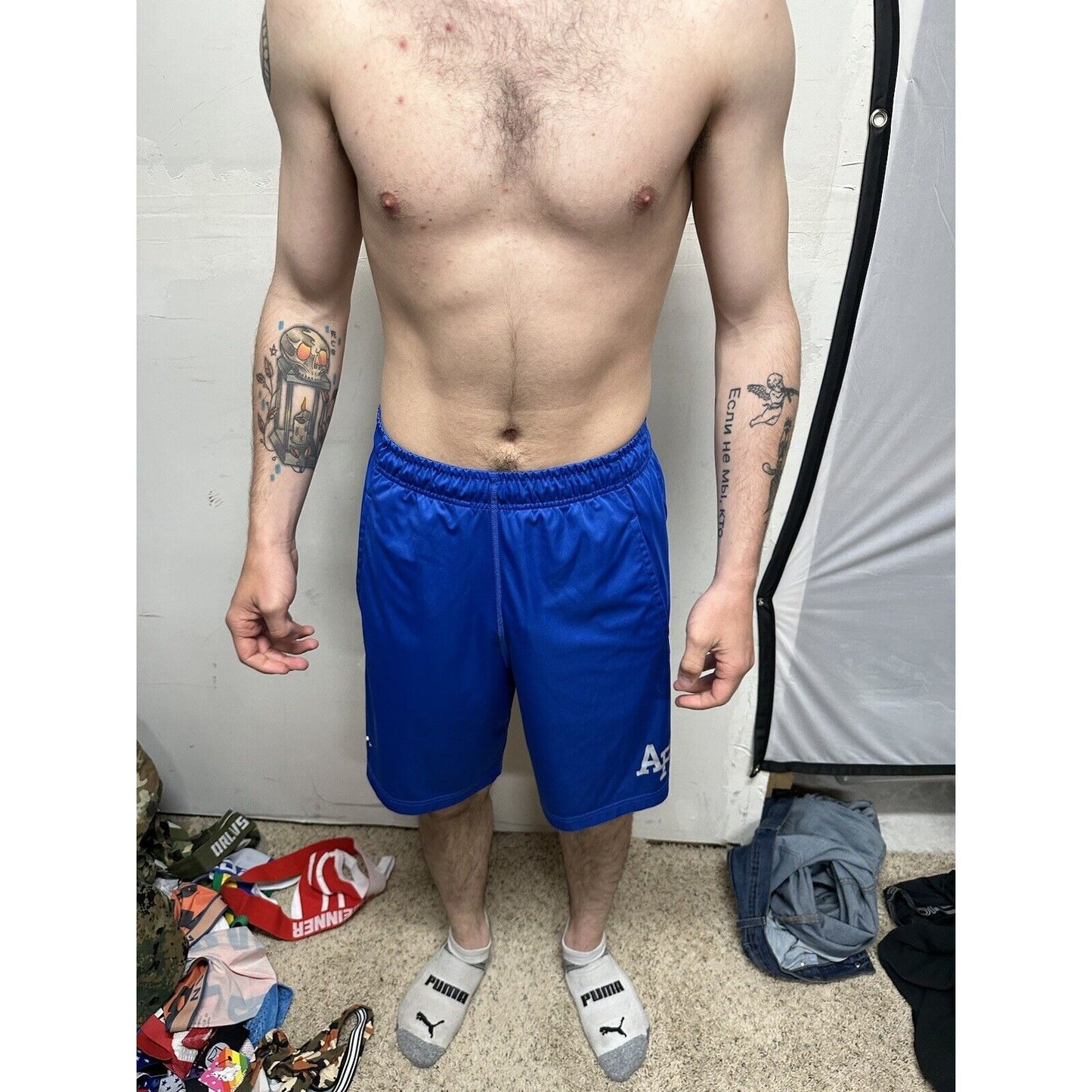Men’s Air Force Blue Nike Dri Fit Small Workout Shorts