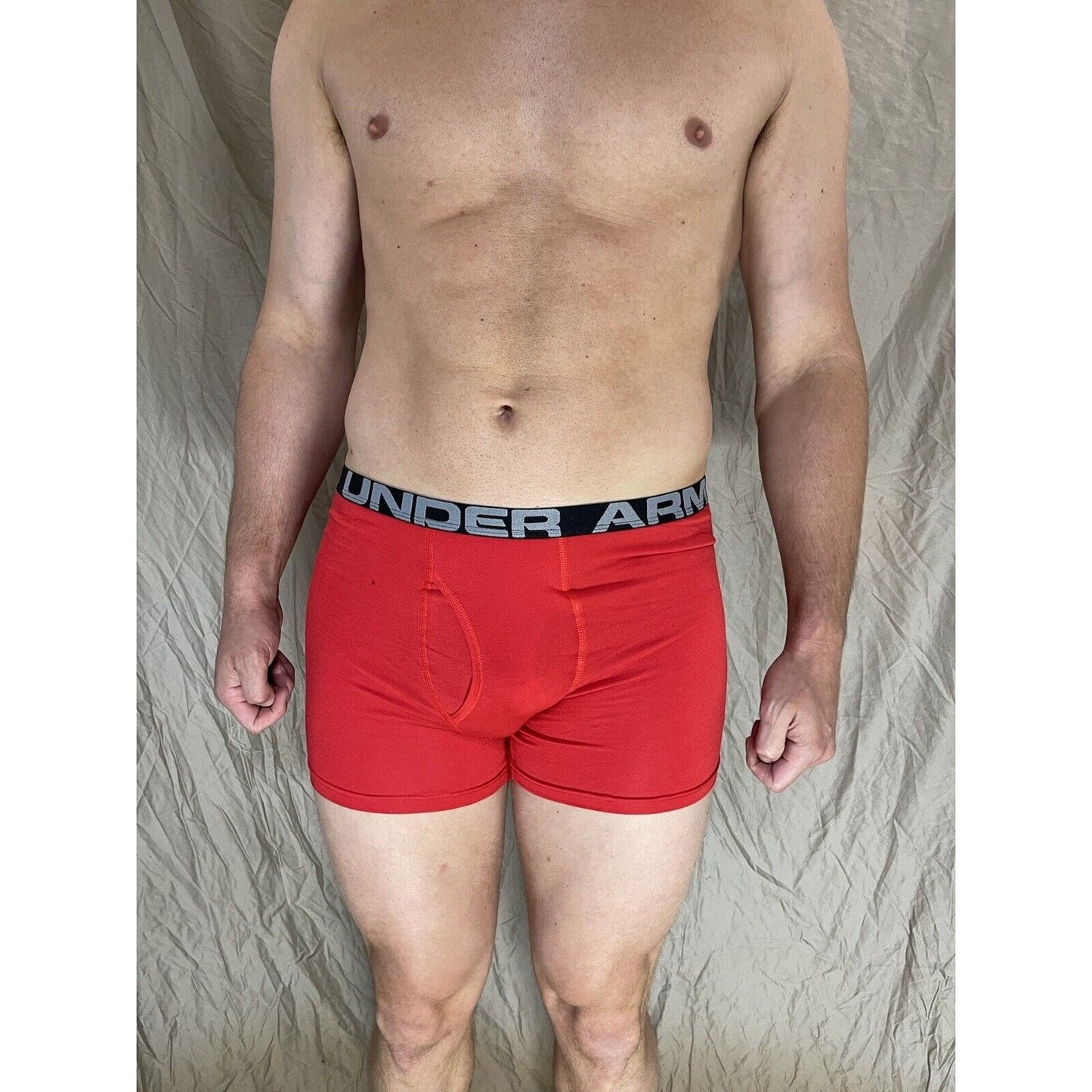youth XL Red under armour fitted heat gear boxer briefs