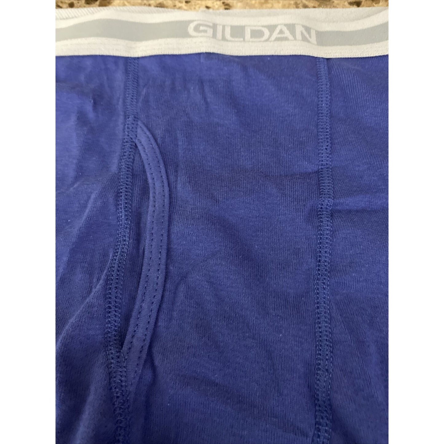 Gildan Men’s Medium Indigo Blue 100% Cotton Boxer Briefs (1 Pair) New