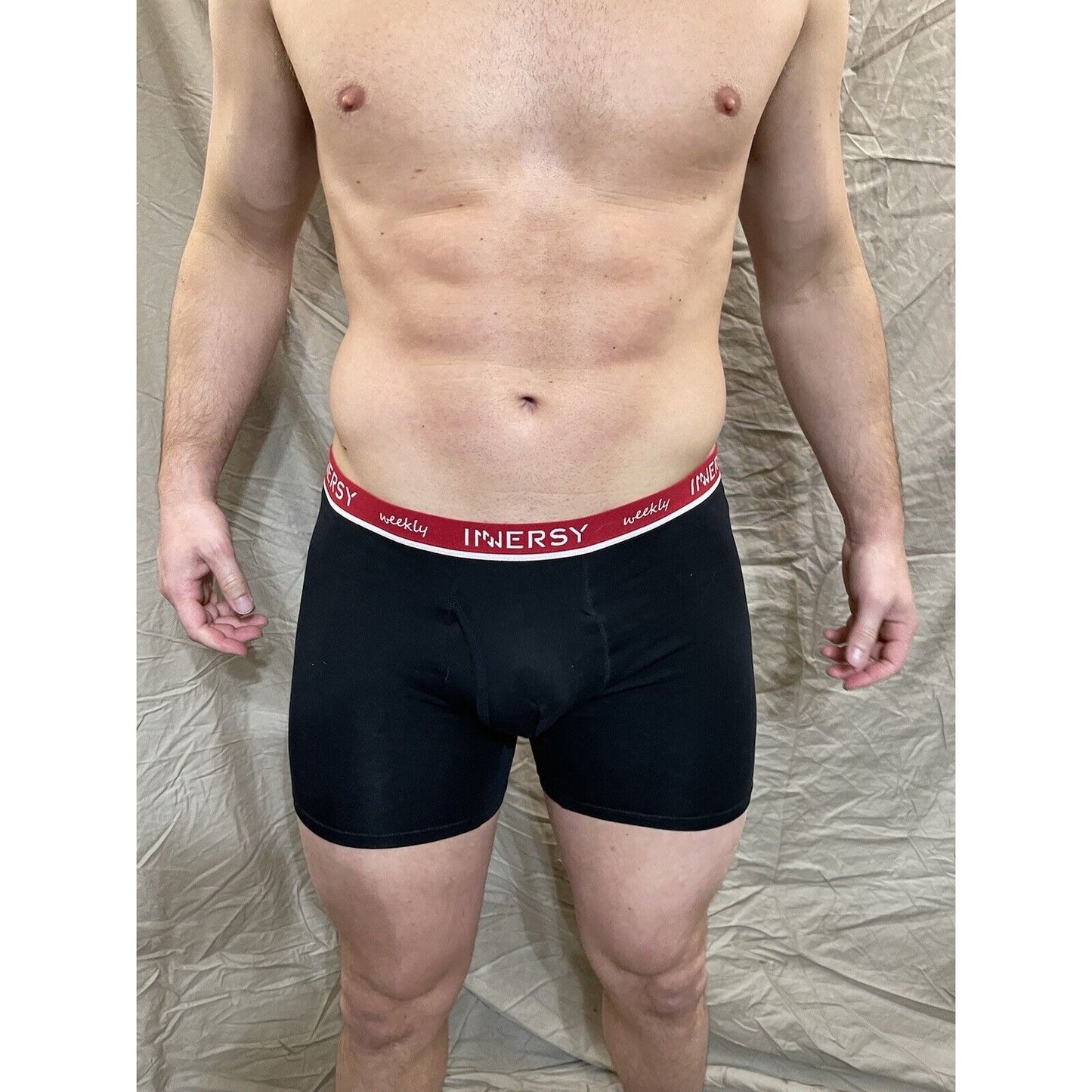 Inersy Weekly Men's black boxer briefs Red band New And Unworn Large