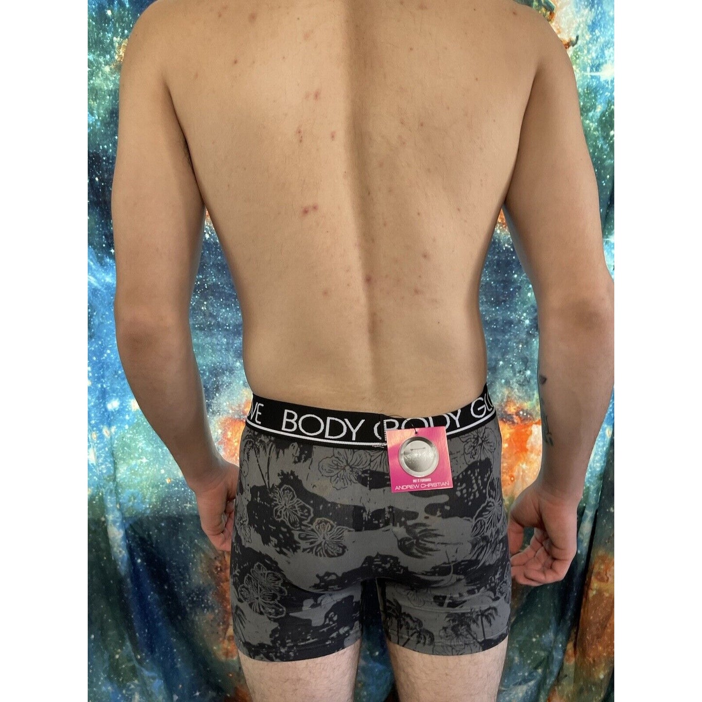 men's body glove black floral medium compression shorts New And Unworn