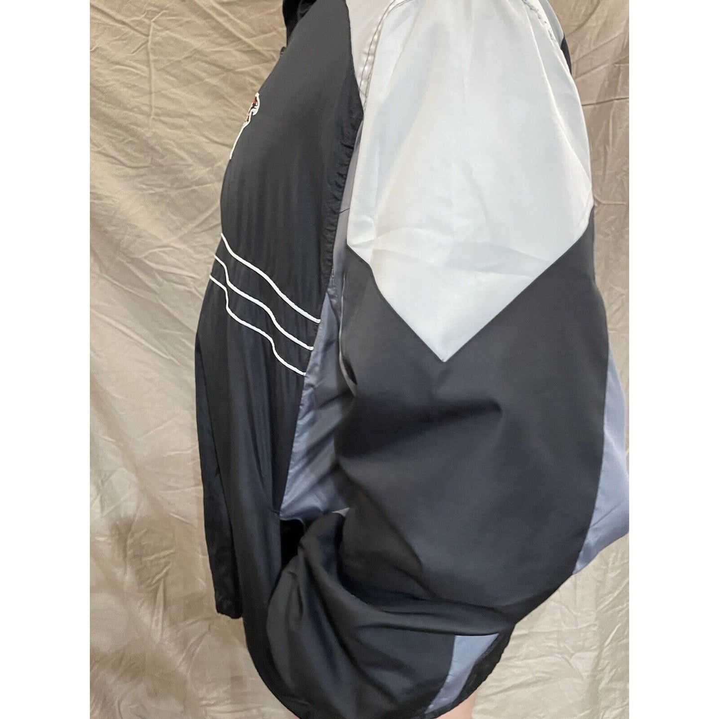 Men's SI NFL Team Reebok full zip atlanta falcons black windbreaker jacket XL