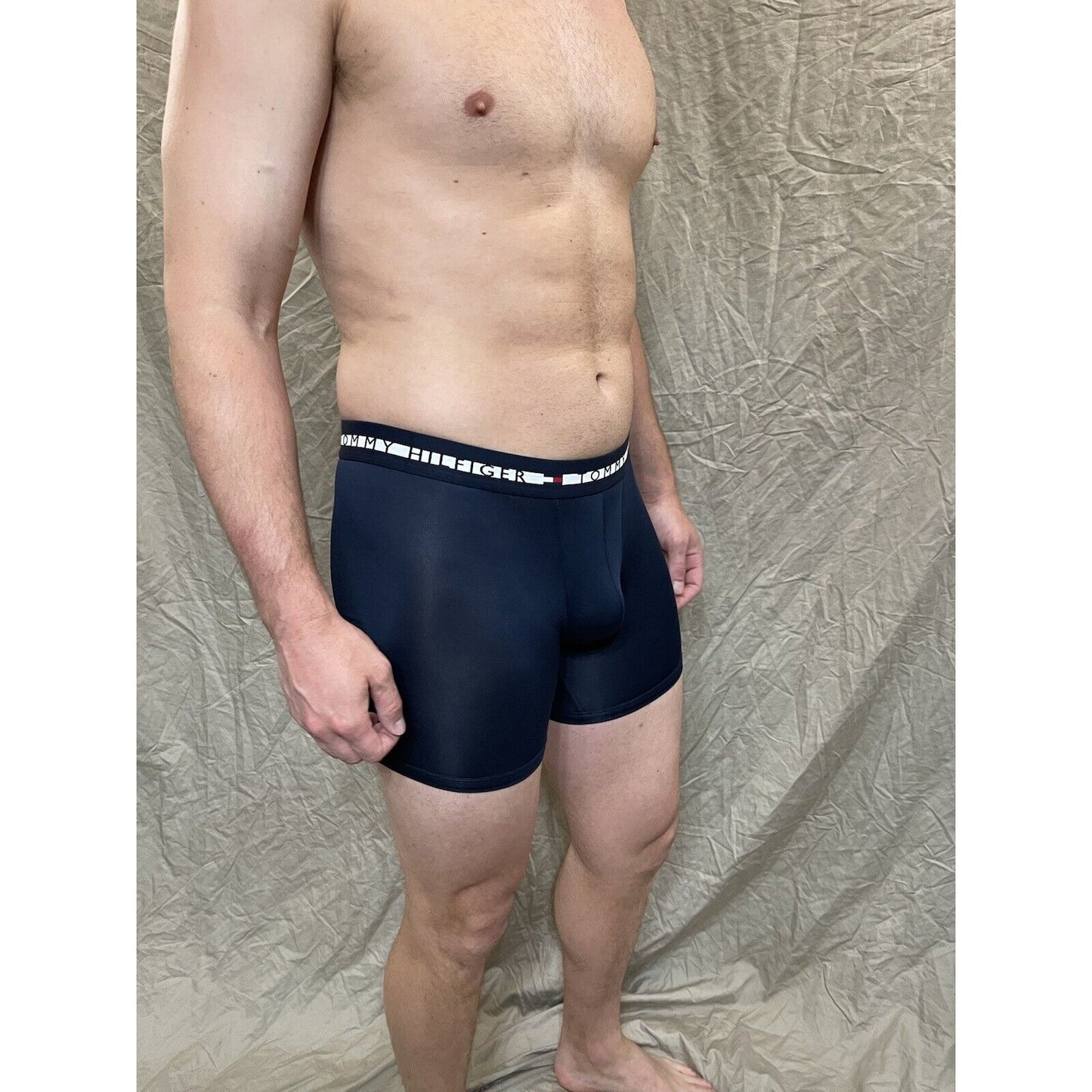 men's tommy hilfiger small dark blue compression boxer briefs