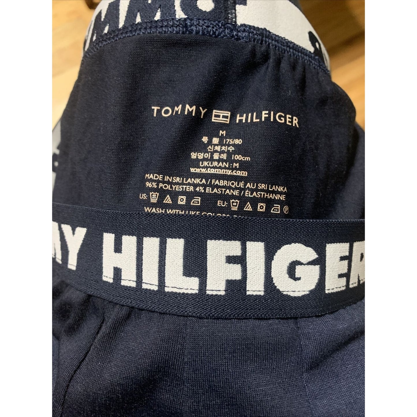 Tommy Hilfiger NavyBlue Men’s Medium Compression Boxer Briefs Trunks 4% Elastane