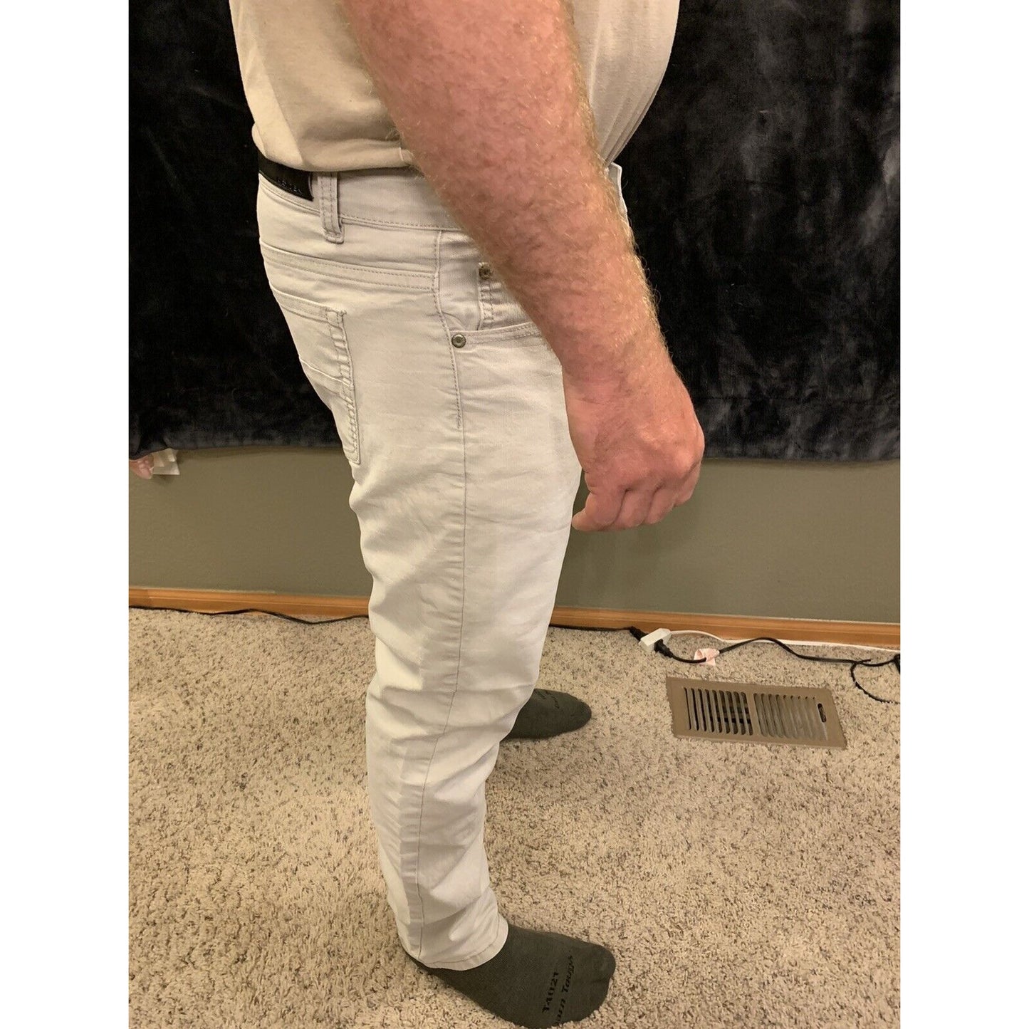 Kayden K Jeans Skinny Twill Denim Khaki / Cream